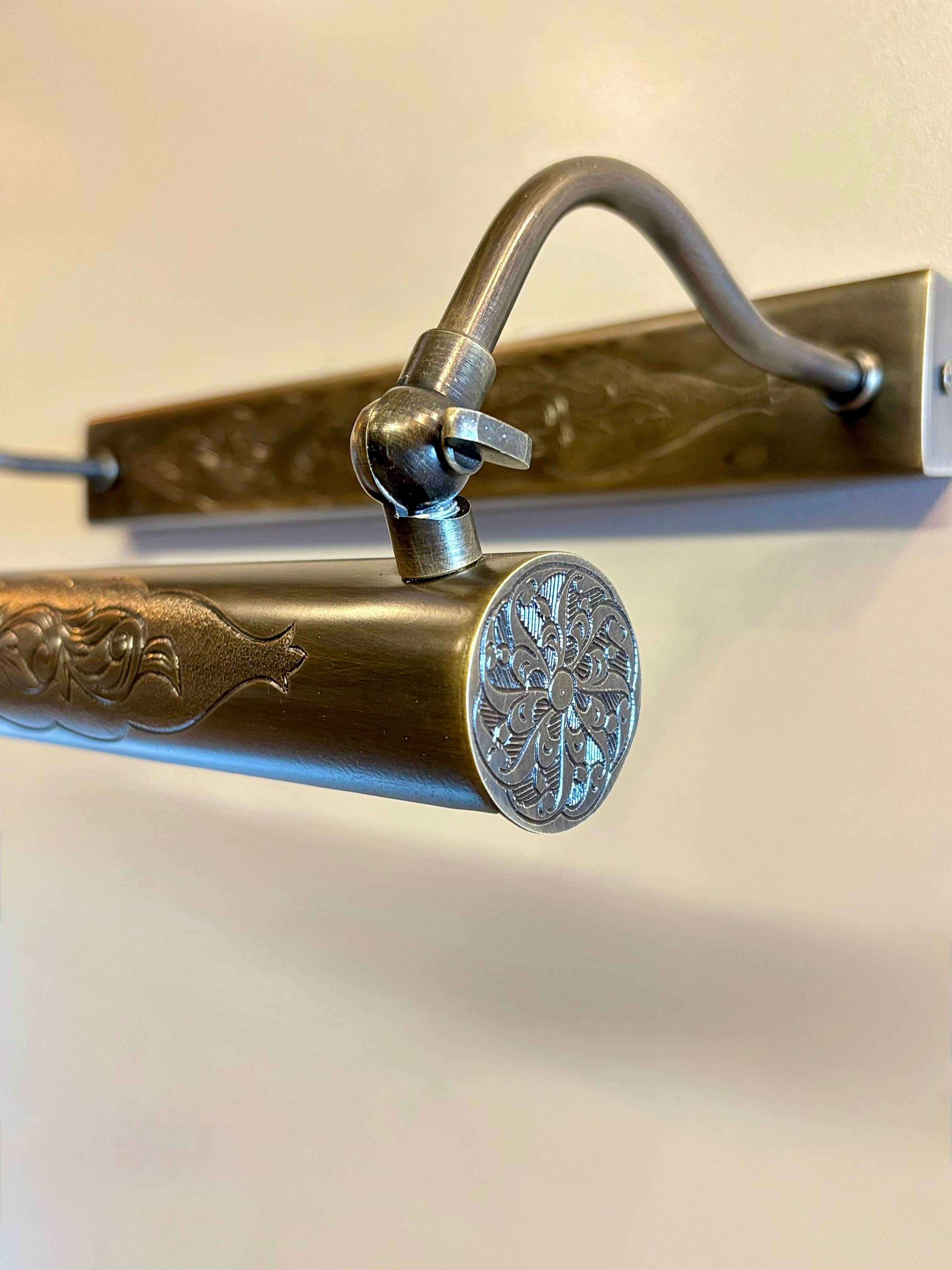 My Store Antique Brass JENA Brass Casting Picture Wall Sconce