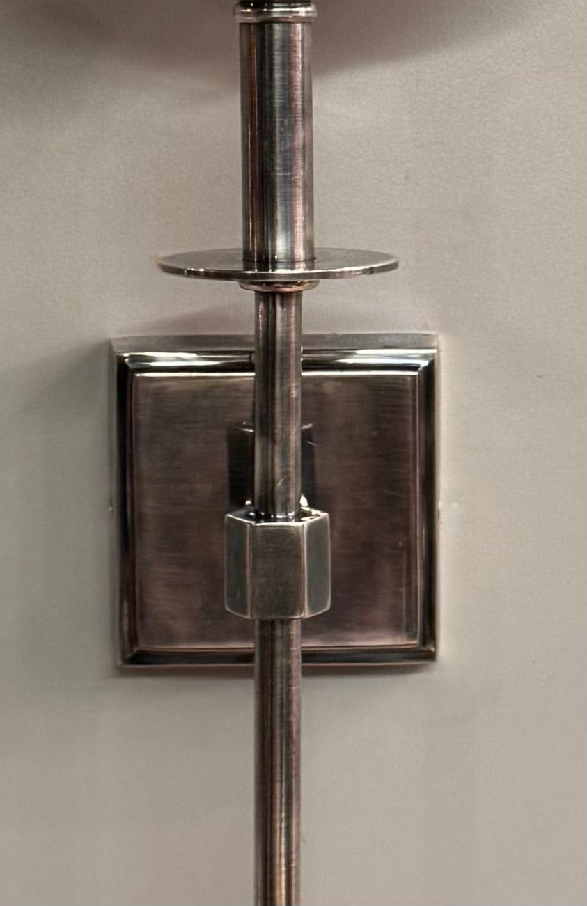 My Store Antique Silver BUK Brass Wall Sconce