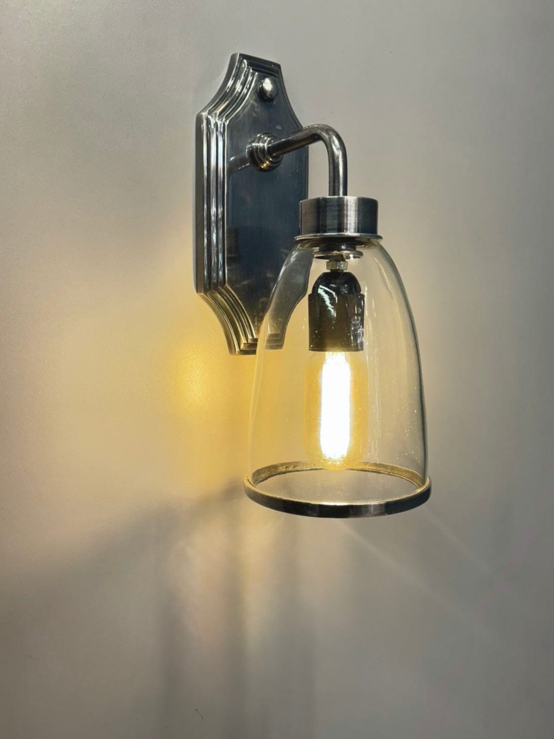 My Store Antique Silver FORNACE Brass Wall Sconce