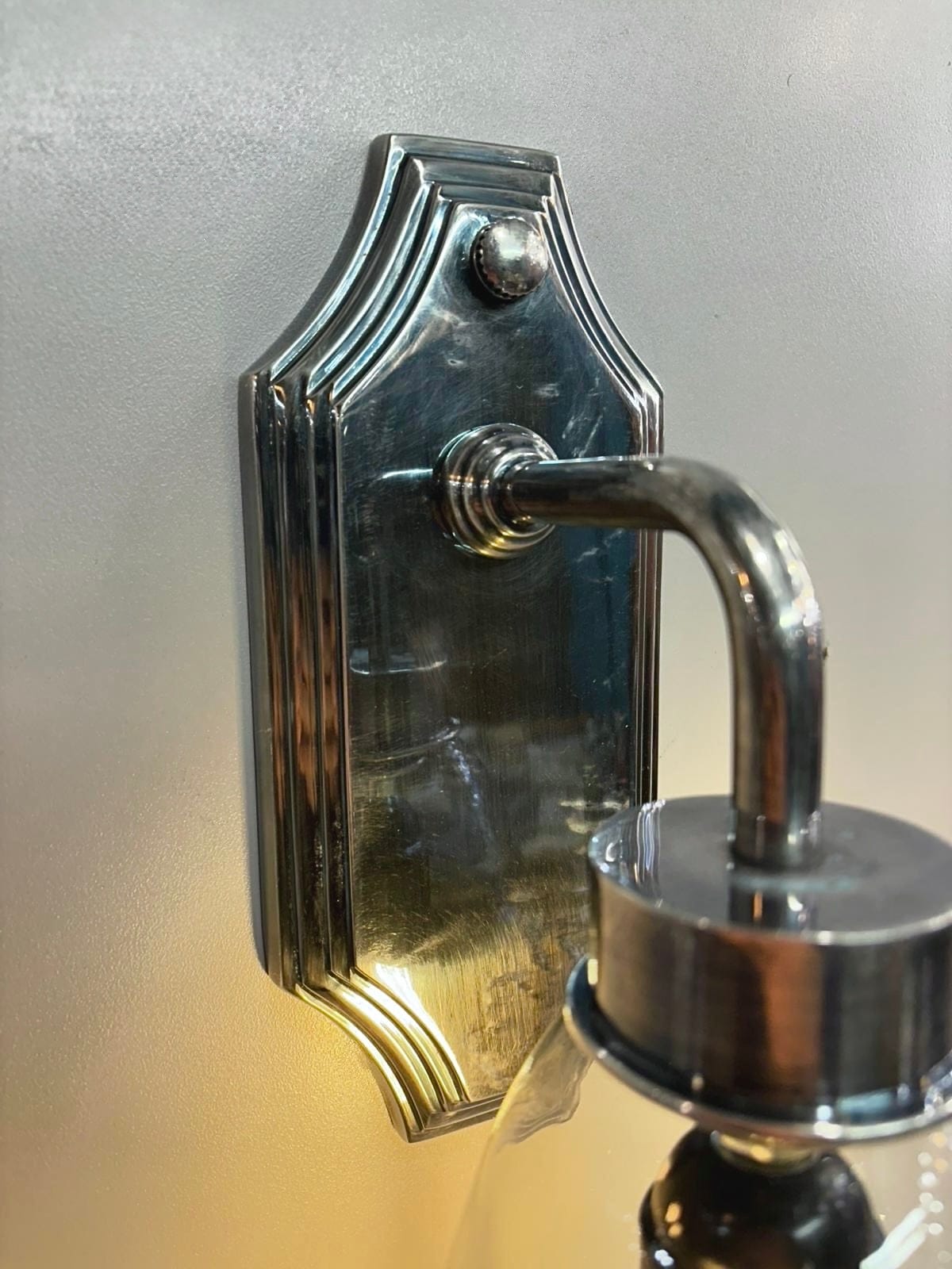 My Store Antique Silver FORNACE Brass Wall Sconce