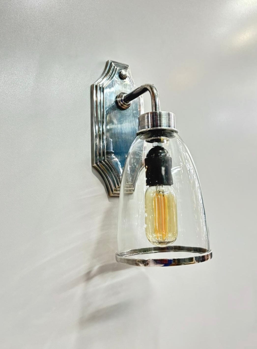 My Store Antique Silver FORNACE Brass Wall Sconce