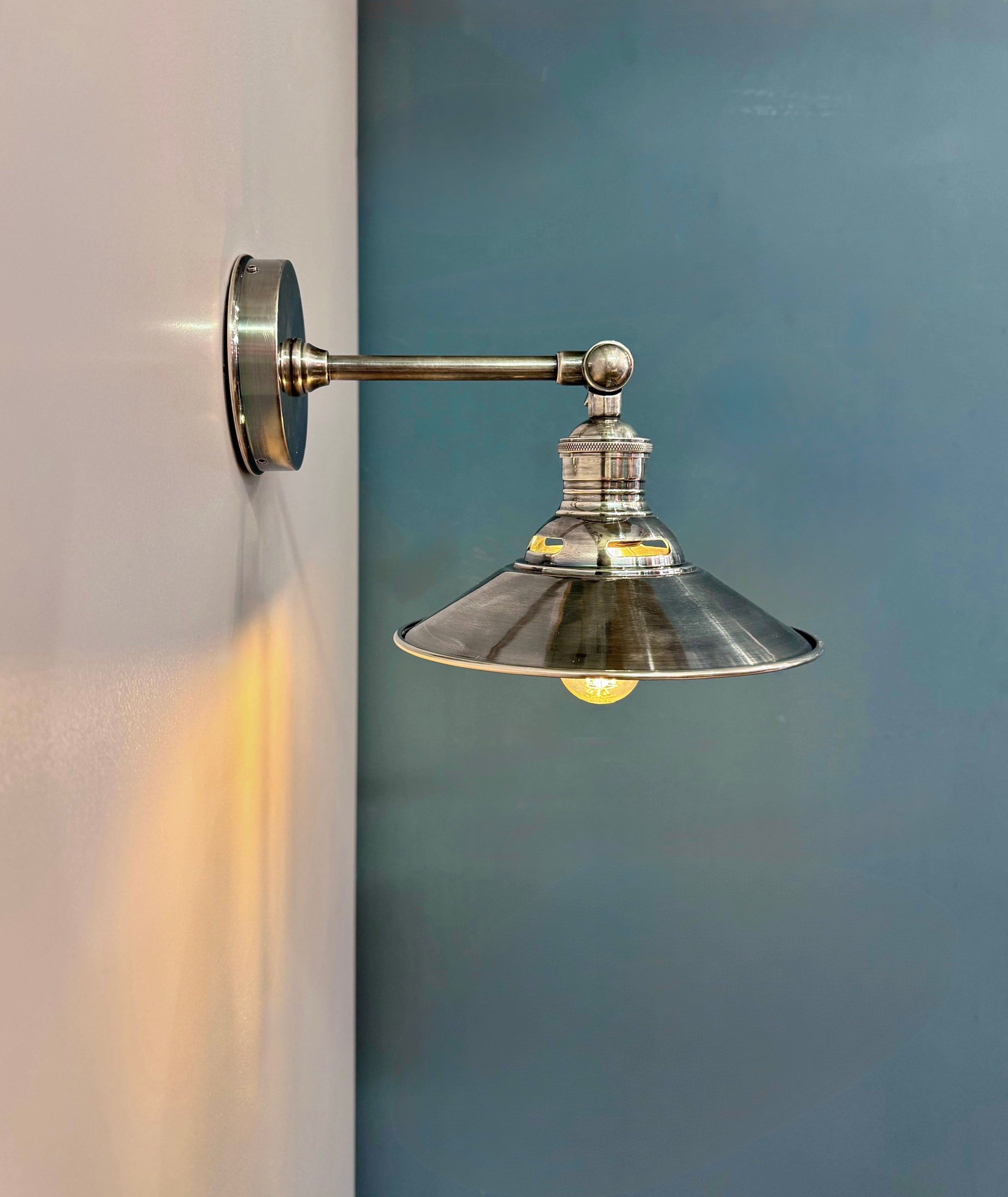 My Store Antique Silver GOLDAP Brass Wall Sconce