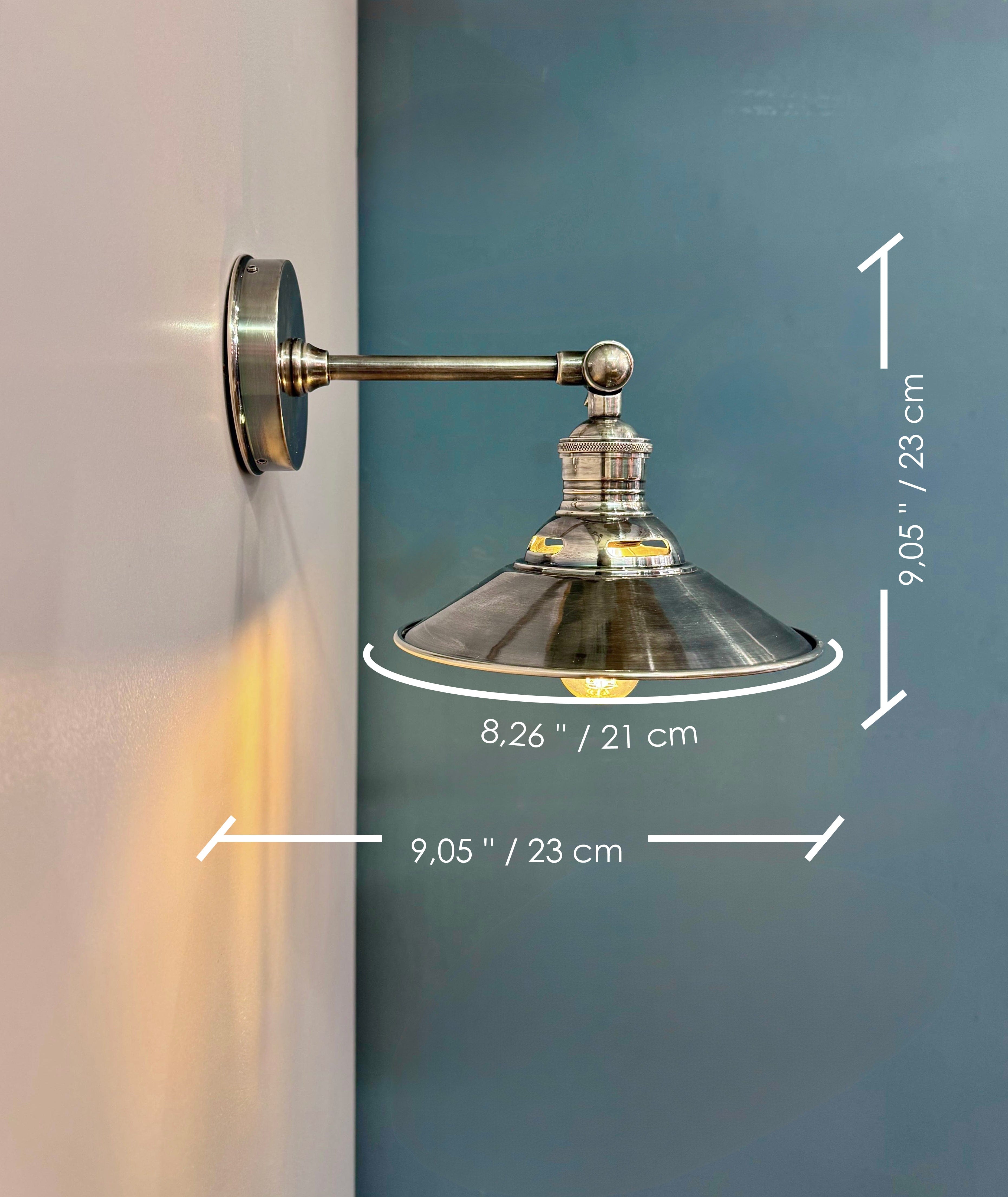 My Store Antique Silver GOLDAP Brass Wall Sconce