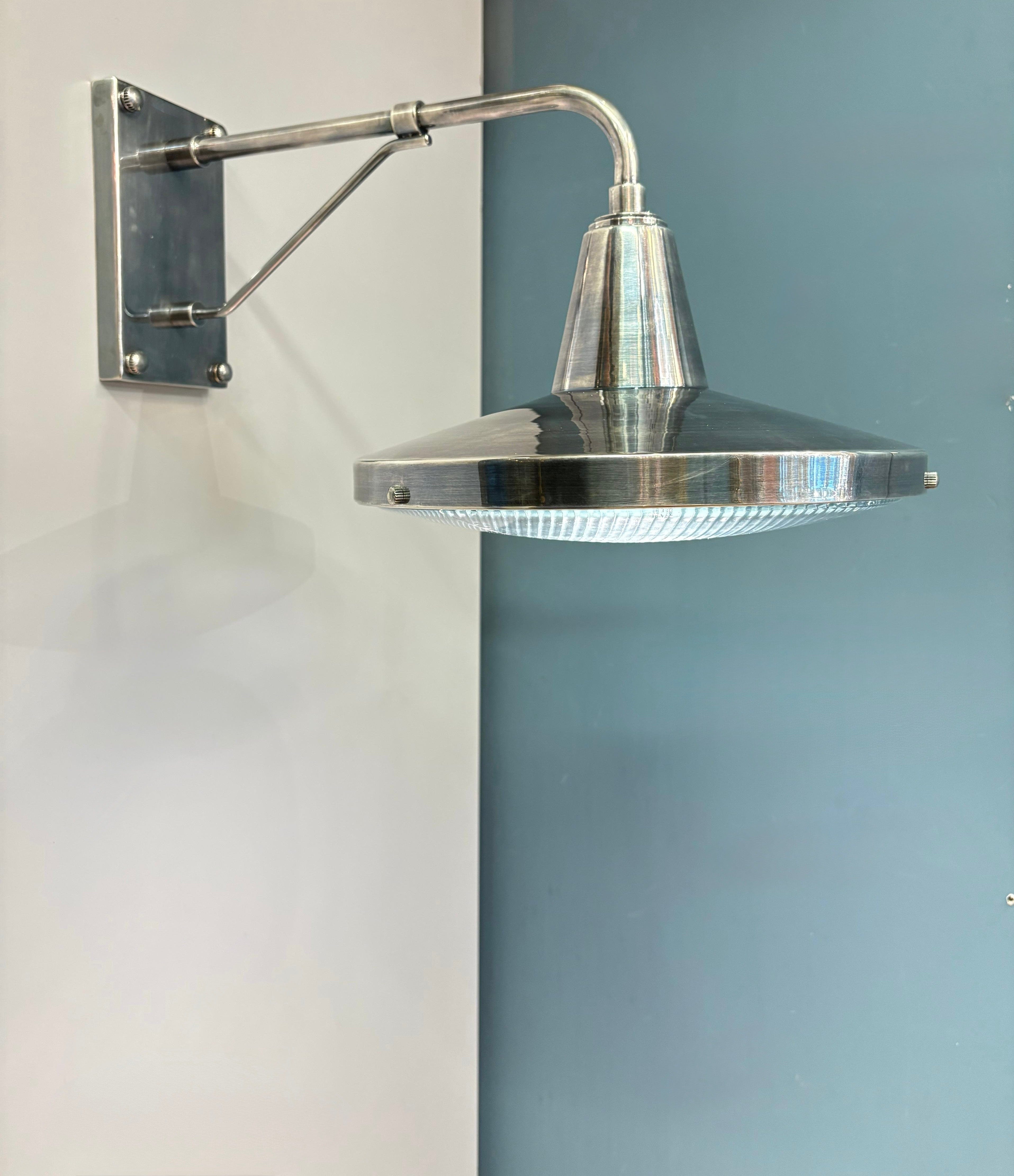 My Store Antique Silver MIRSK Brass Wall Sconce