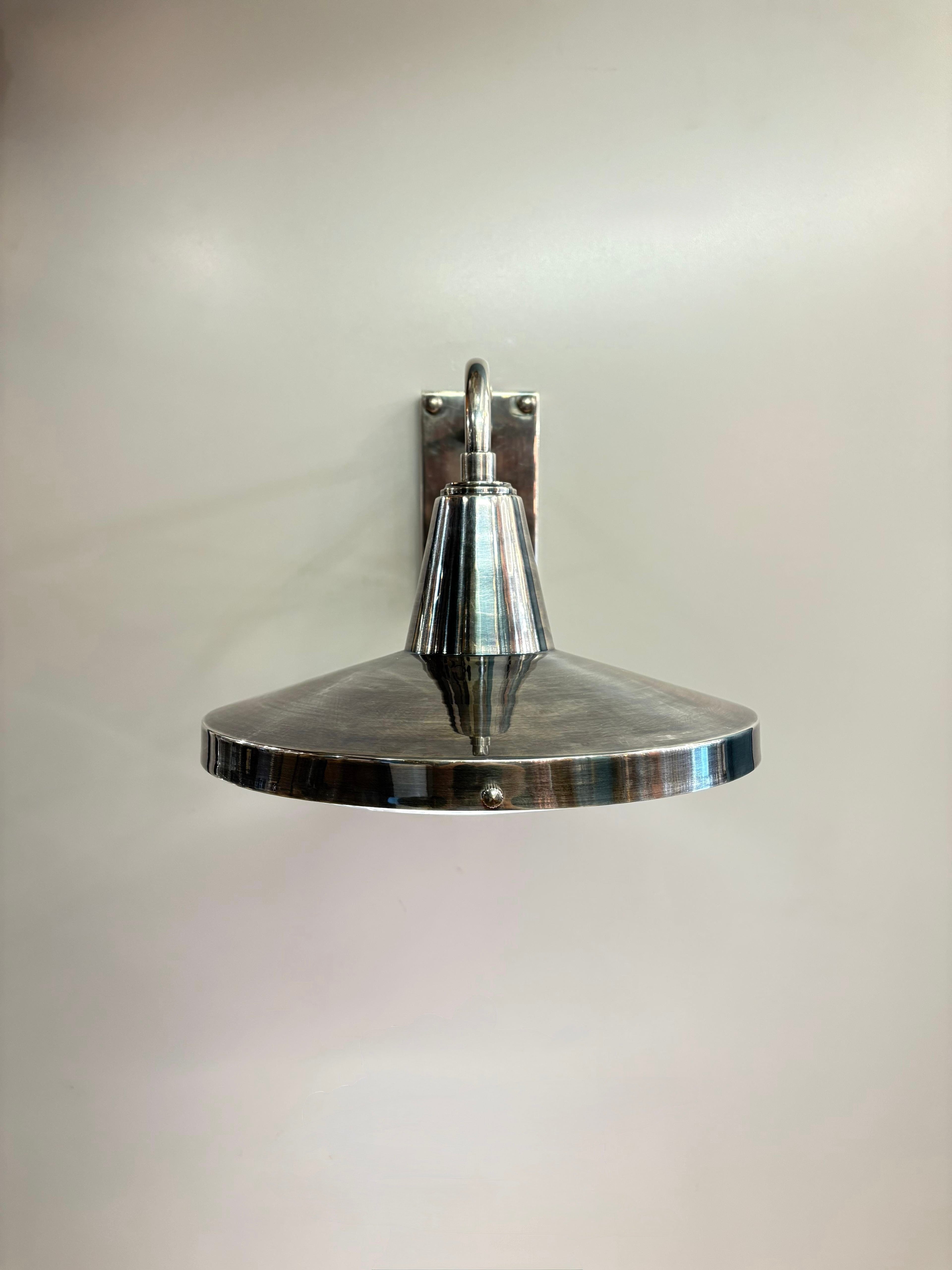 My Store Antique Silver MIRSK Brass Wall Sconce