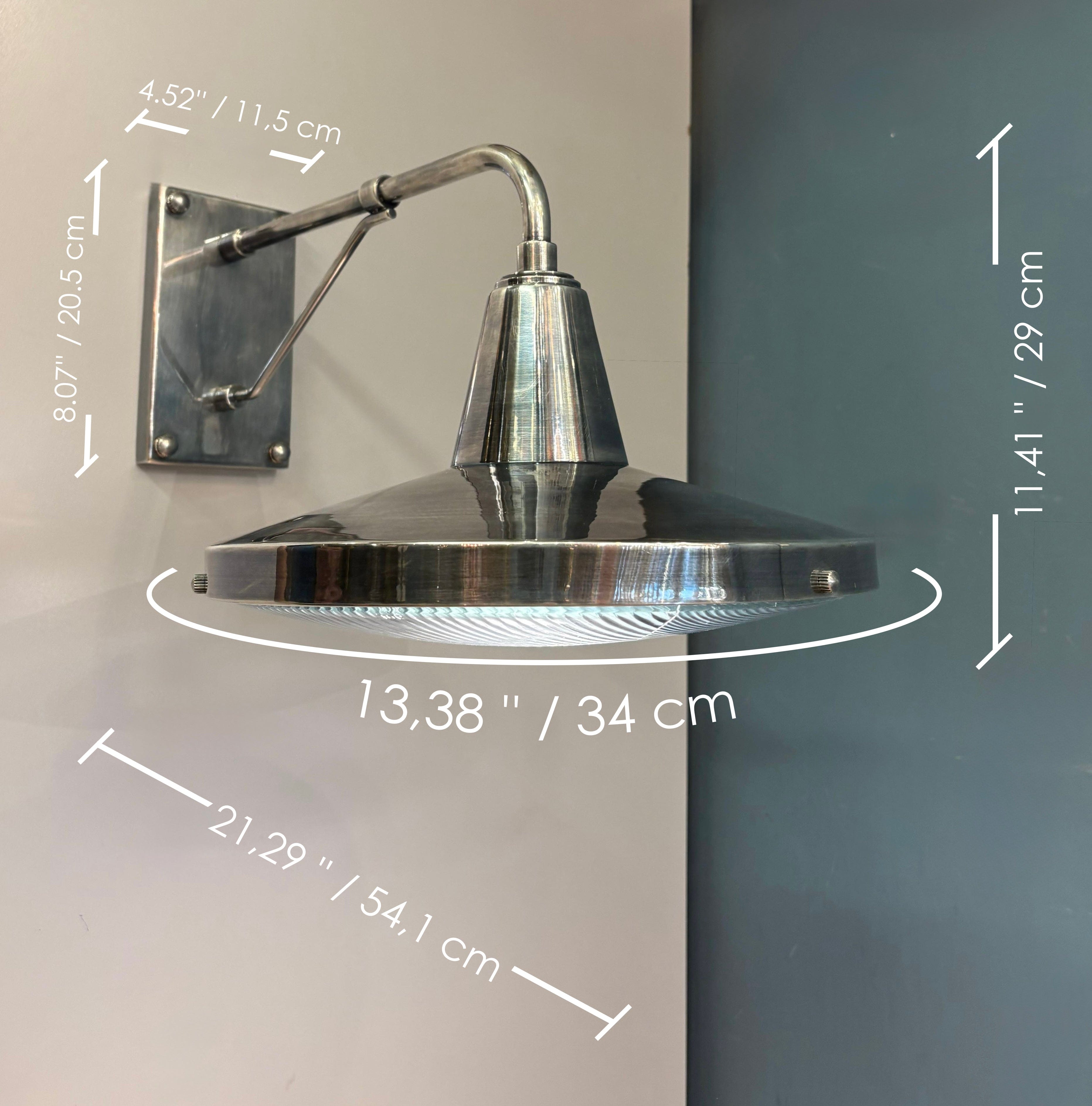 My Store Antique Silver MIRSK Brass Wall Sconce