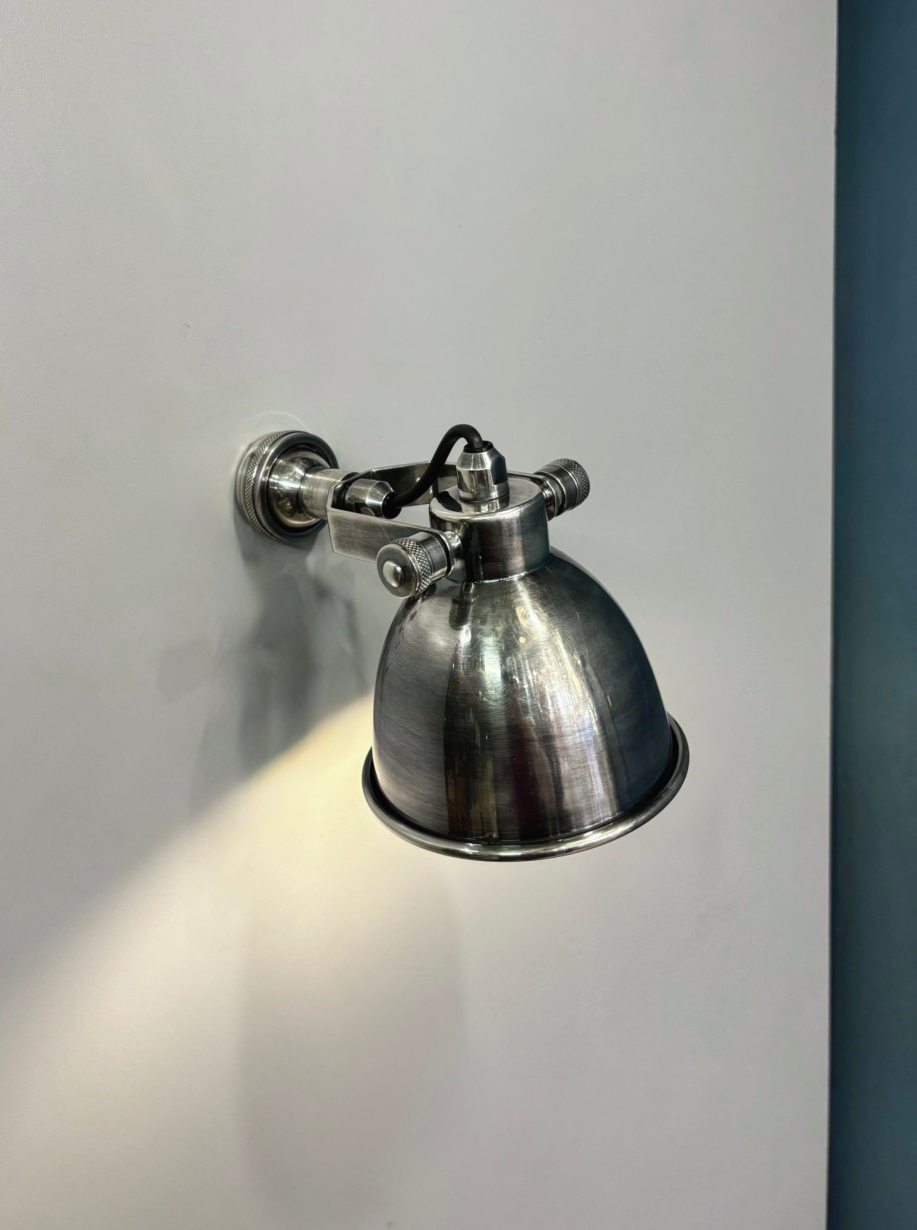 My Store Antique Silver MONTI Brass Wall Sconce