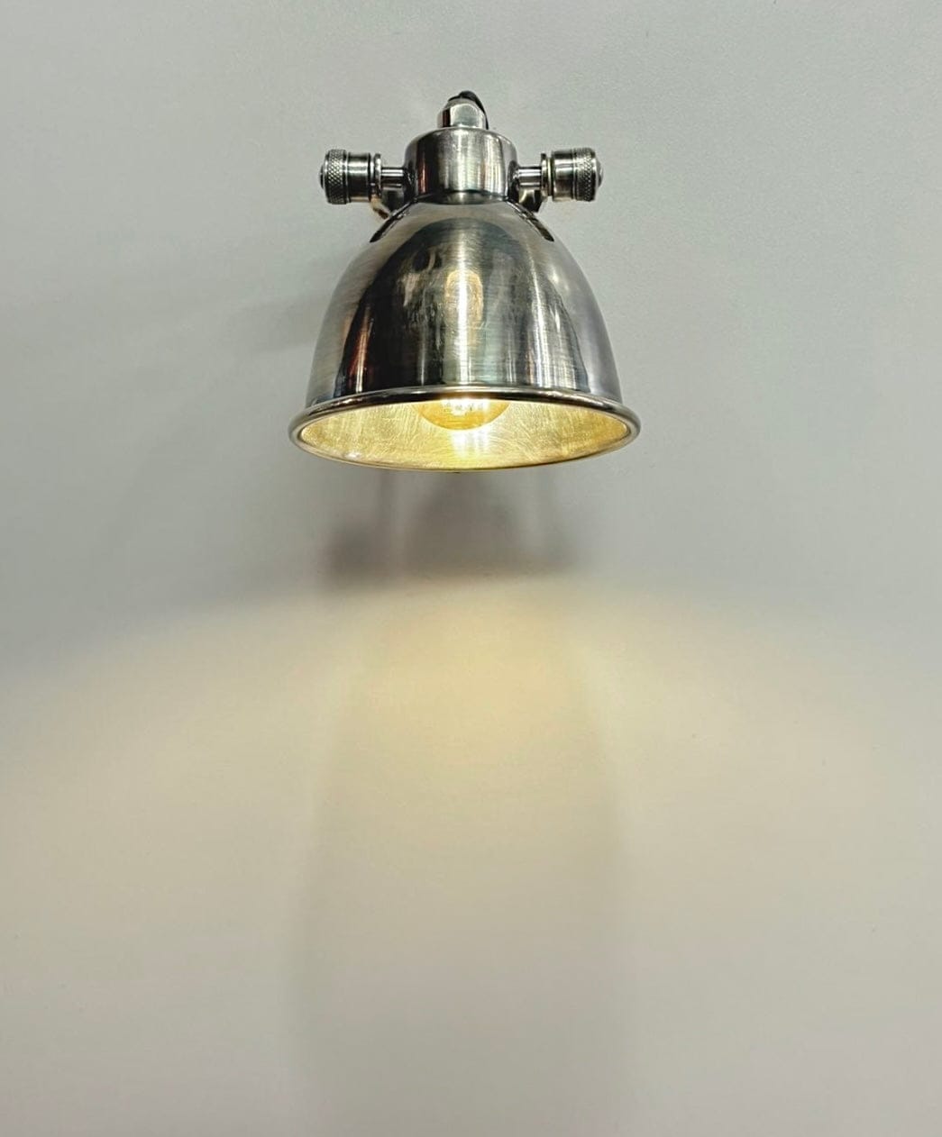 My Store Antique Silver MONTI Brass Wall Sconce