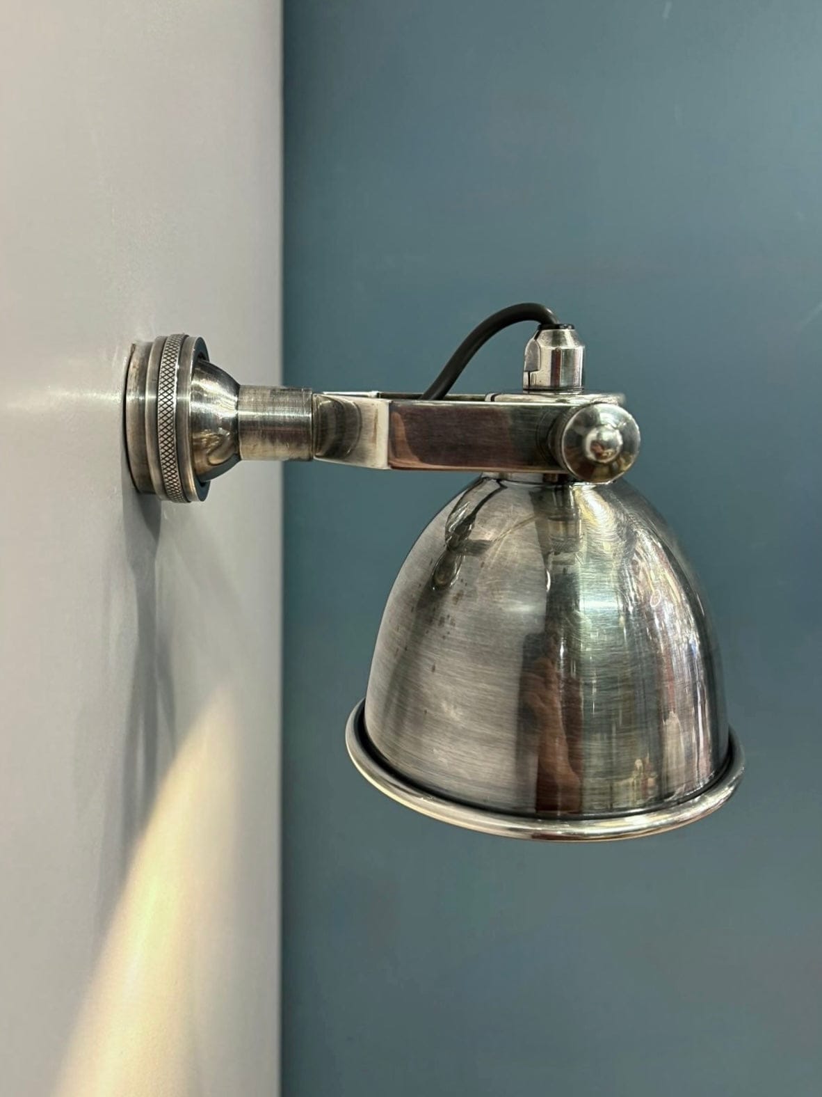My Store Antique Silver MONTI Brass Wall Sconce