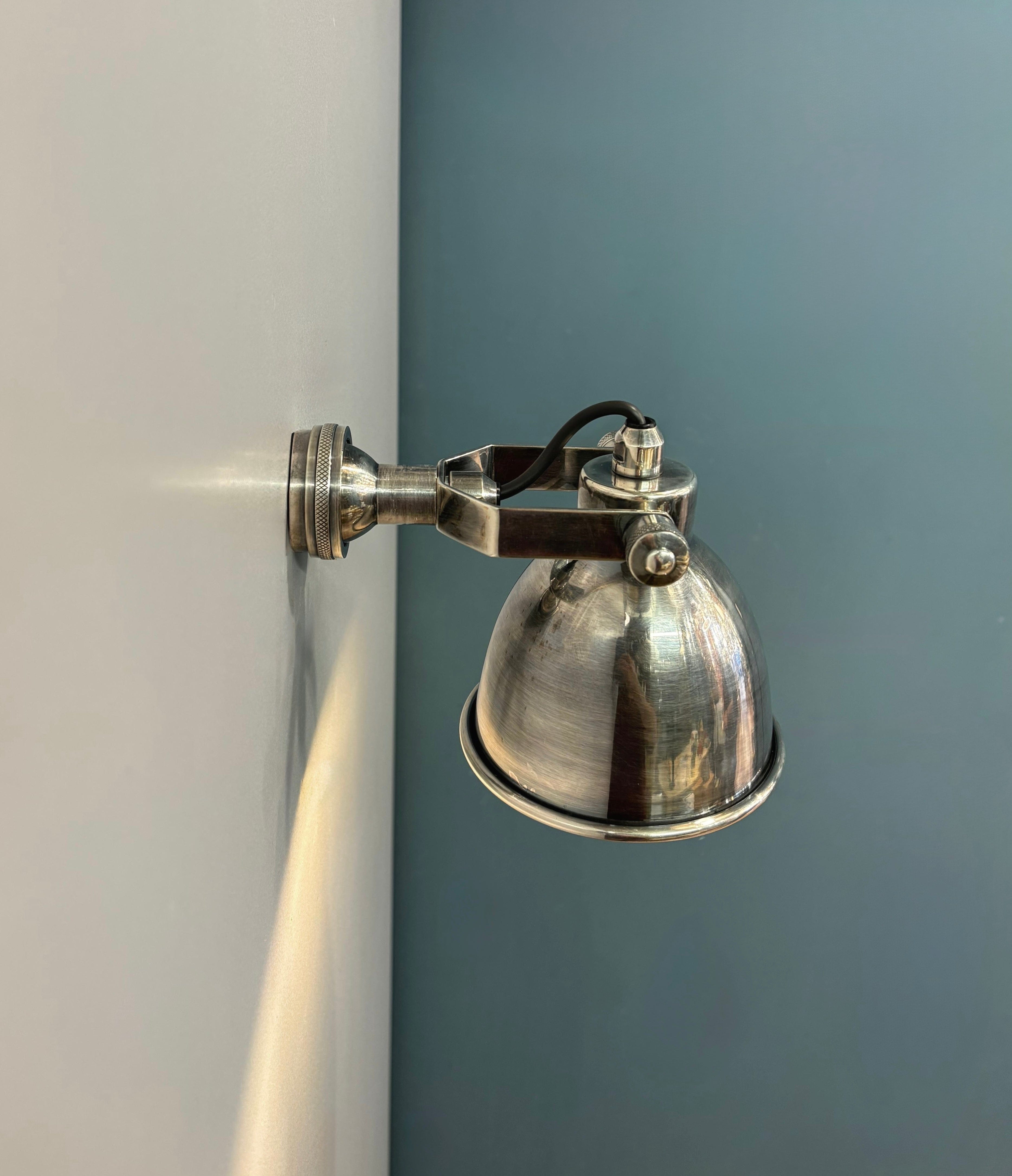 My Store Antique Silver MONTI Brass Wall Sconce