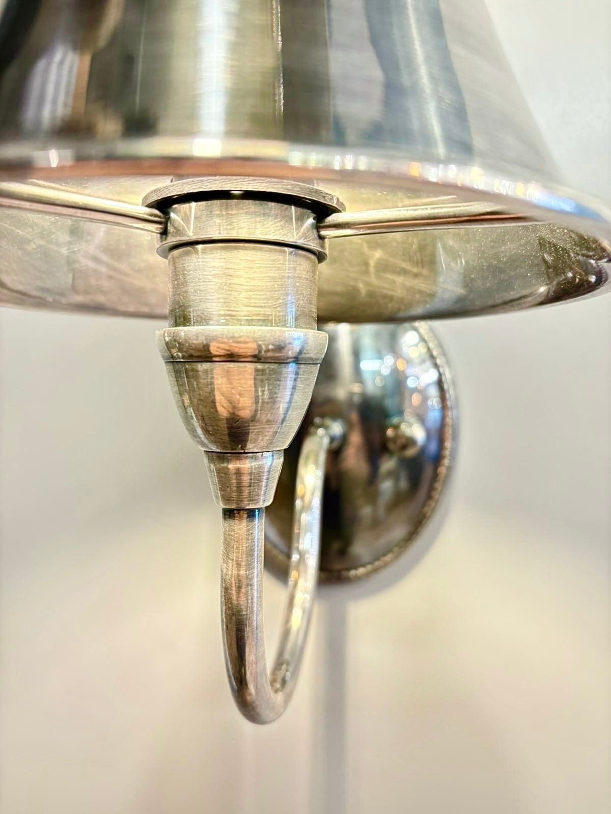 My Store Antique Silver NUSCO Brass Wall Sconce