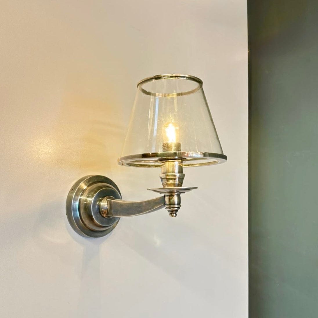 My Store Antique Silver SKOK Brass Wall Sconce