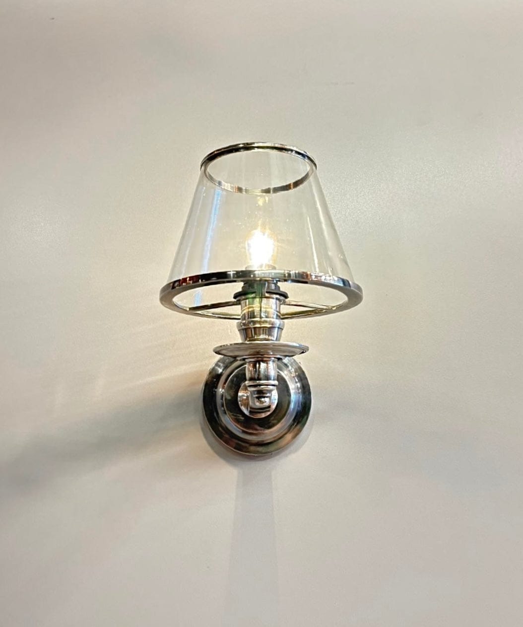 My Store Antique Silver SKOK Brass Wall Sconce