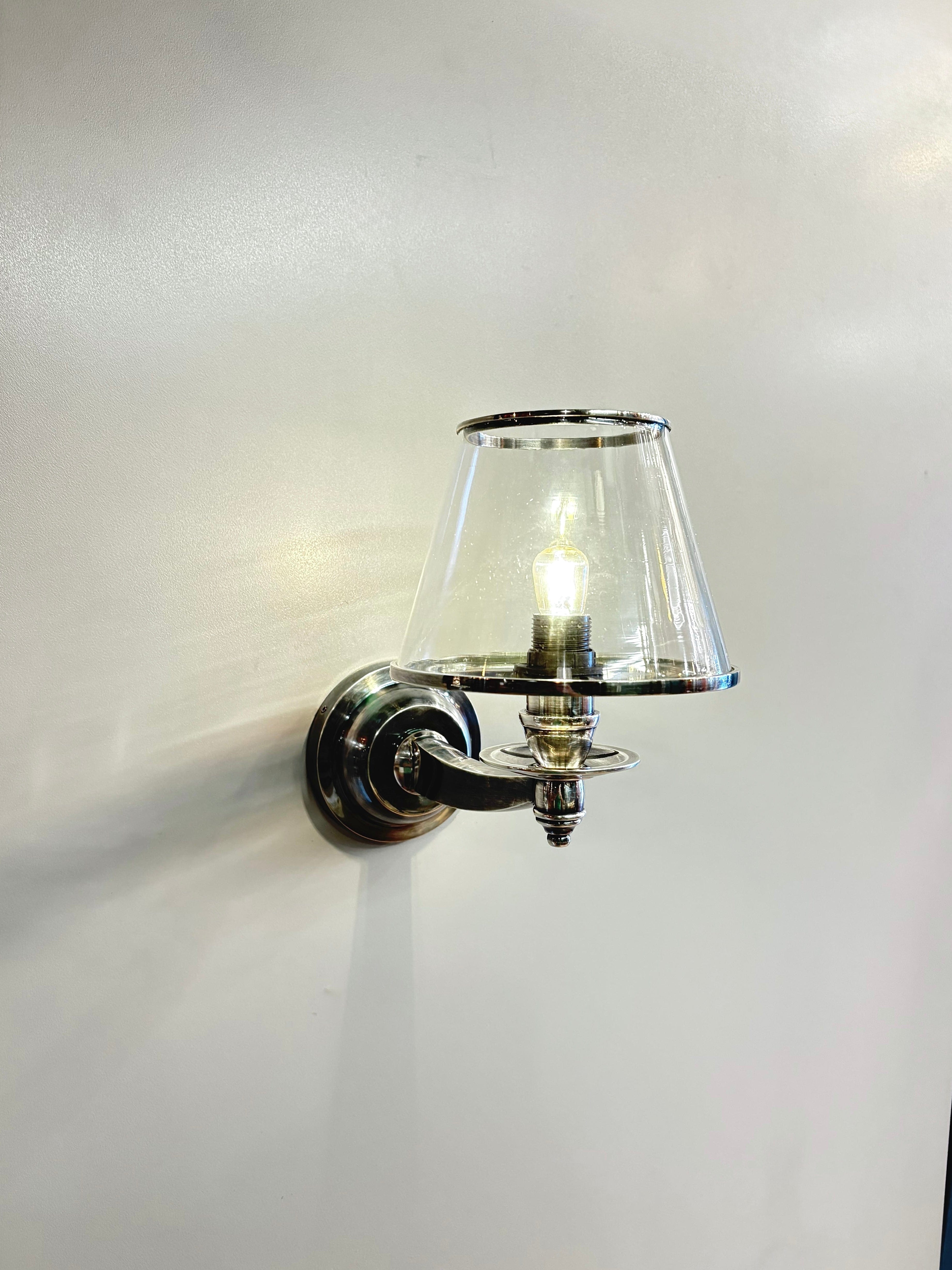 My Store Antique Silver SKOK Brass Wall Sconce