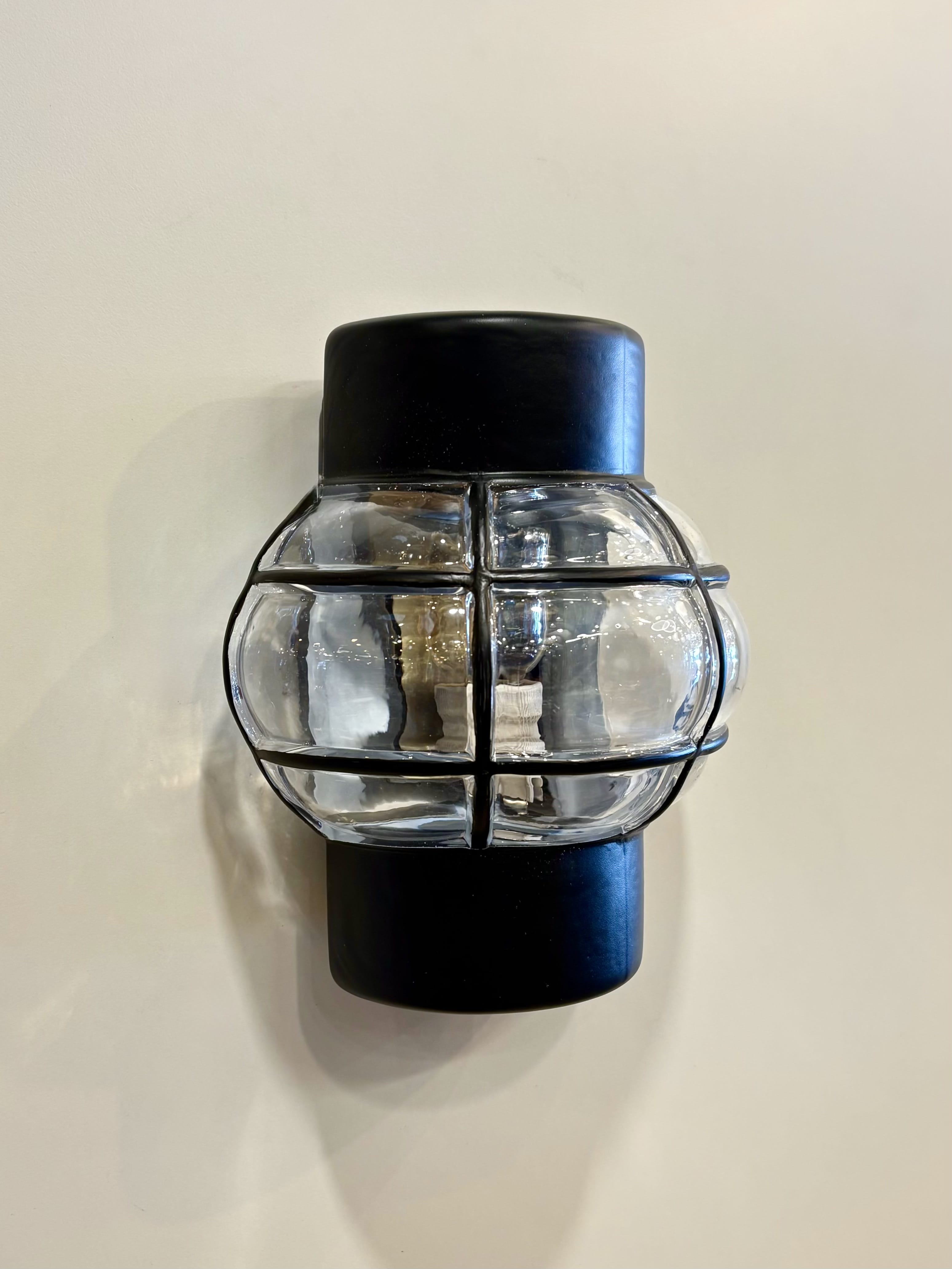 My Store Black ULM GLASS Wall Sconce