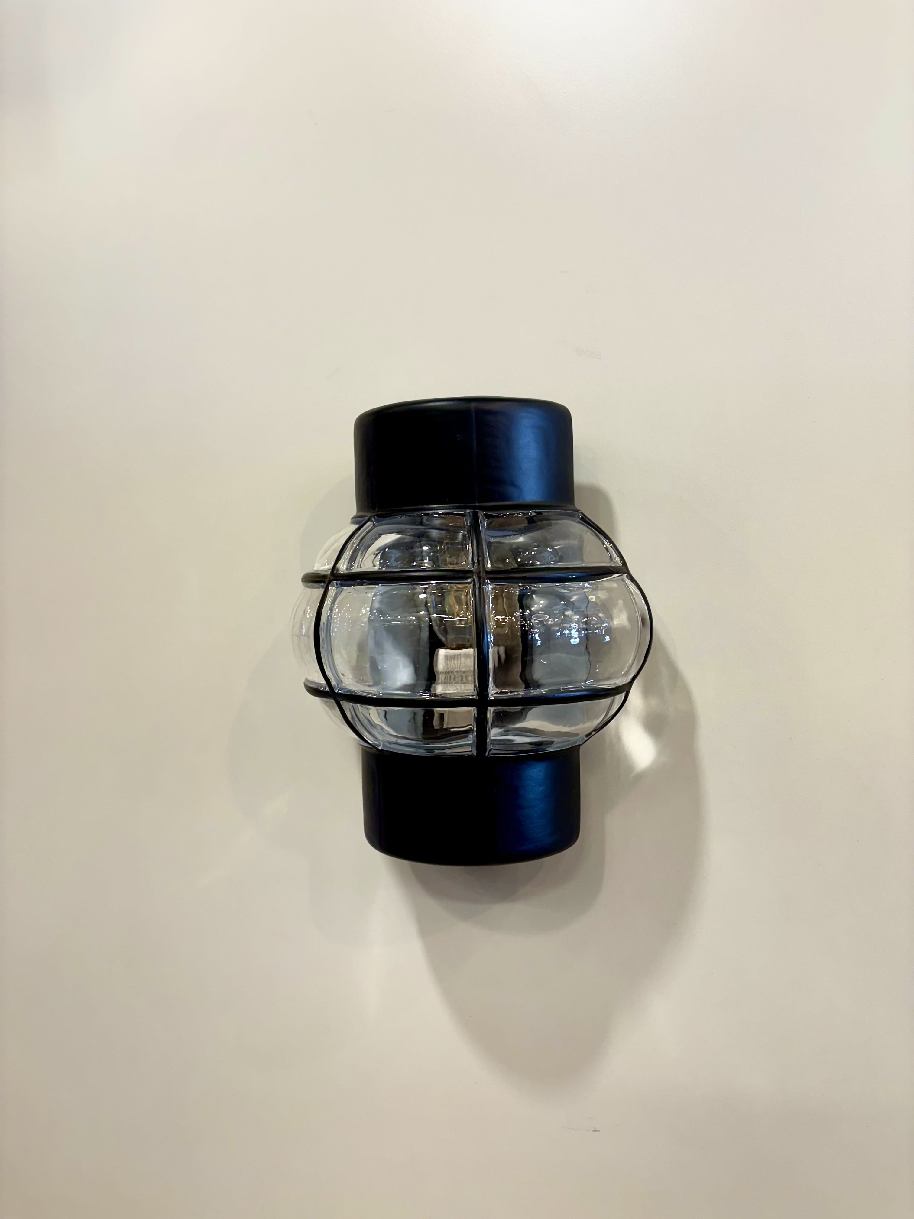 My Store Black ULM GLASS Wall Sconce
