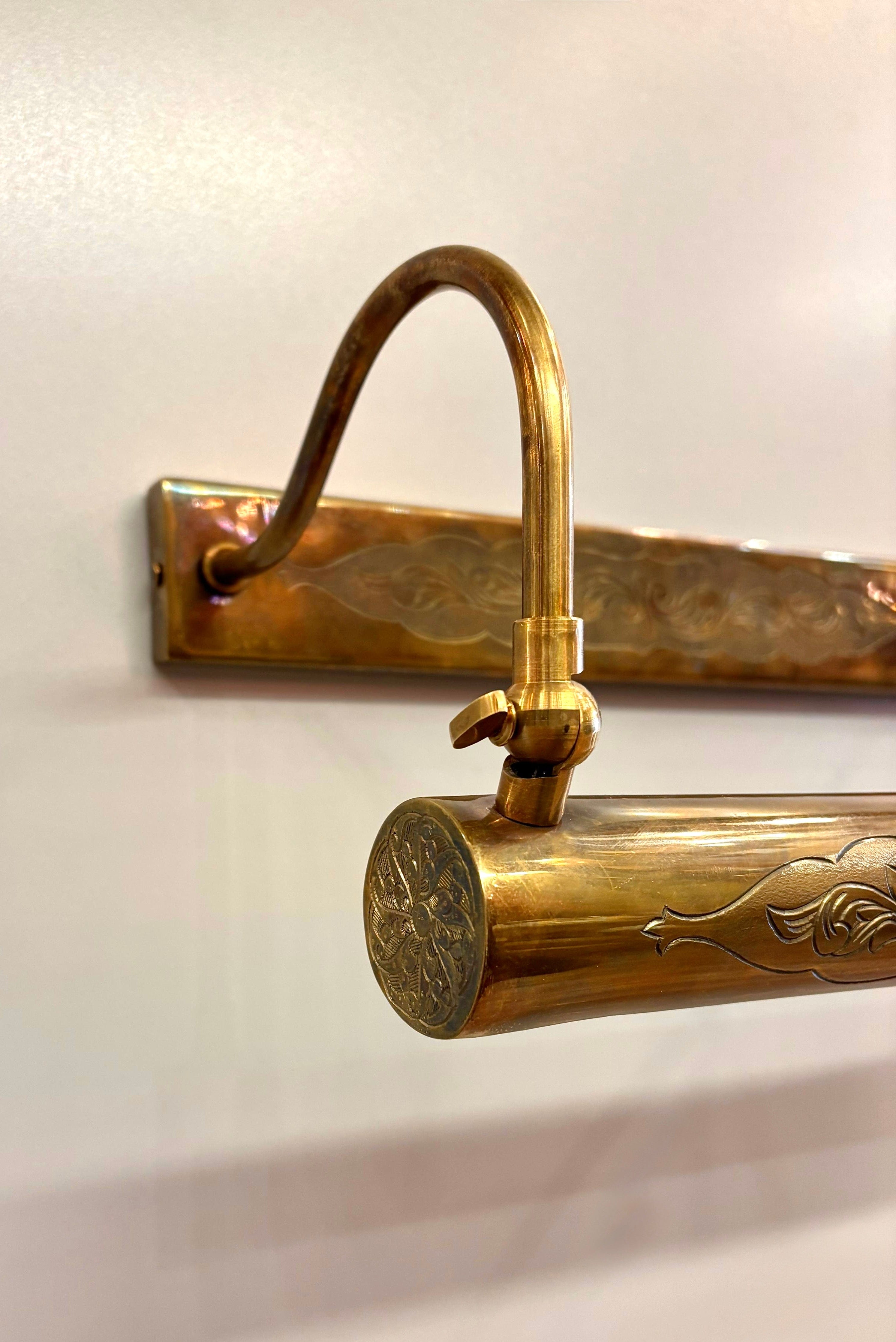 My Store JENA Brass Picture Wall Sconce, Mid Century Wall Lighting