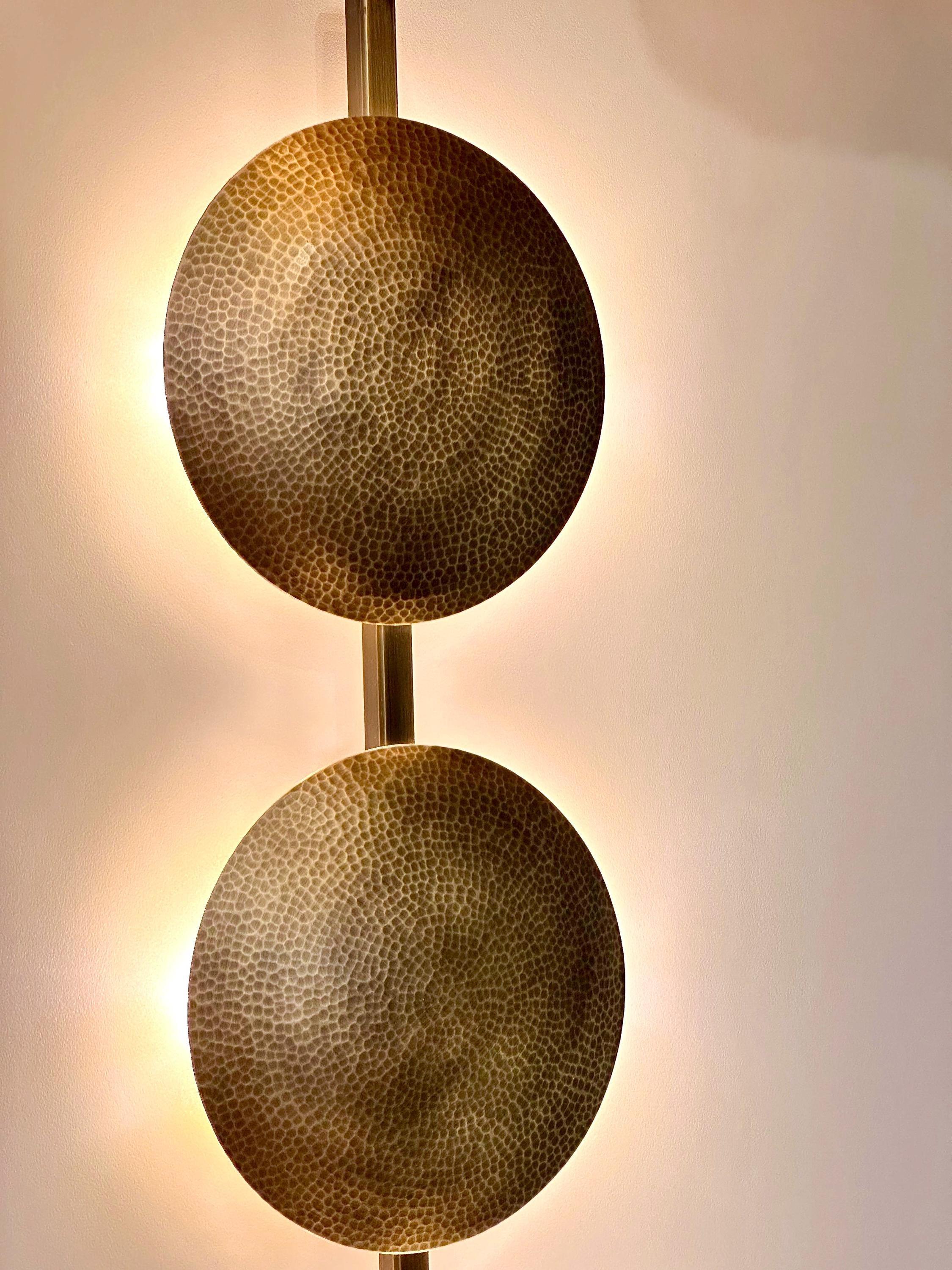 My Store KRASICI Triple Hammered Brass Wall Lighting Fixture