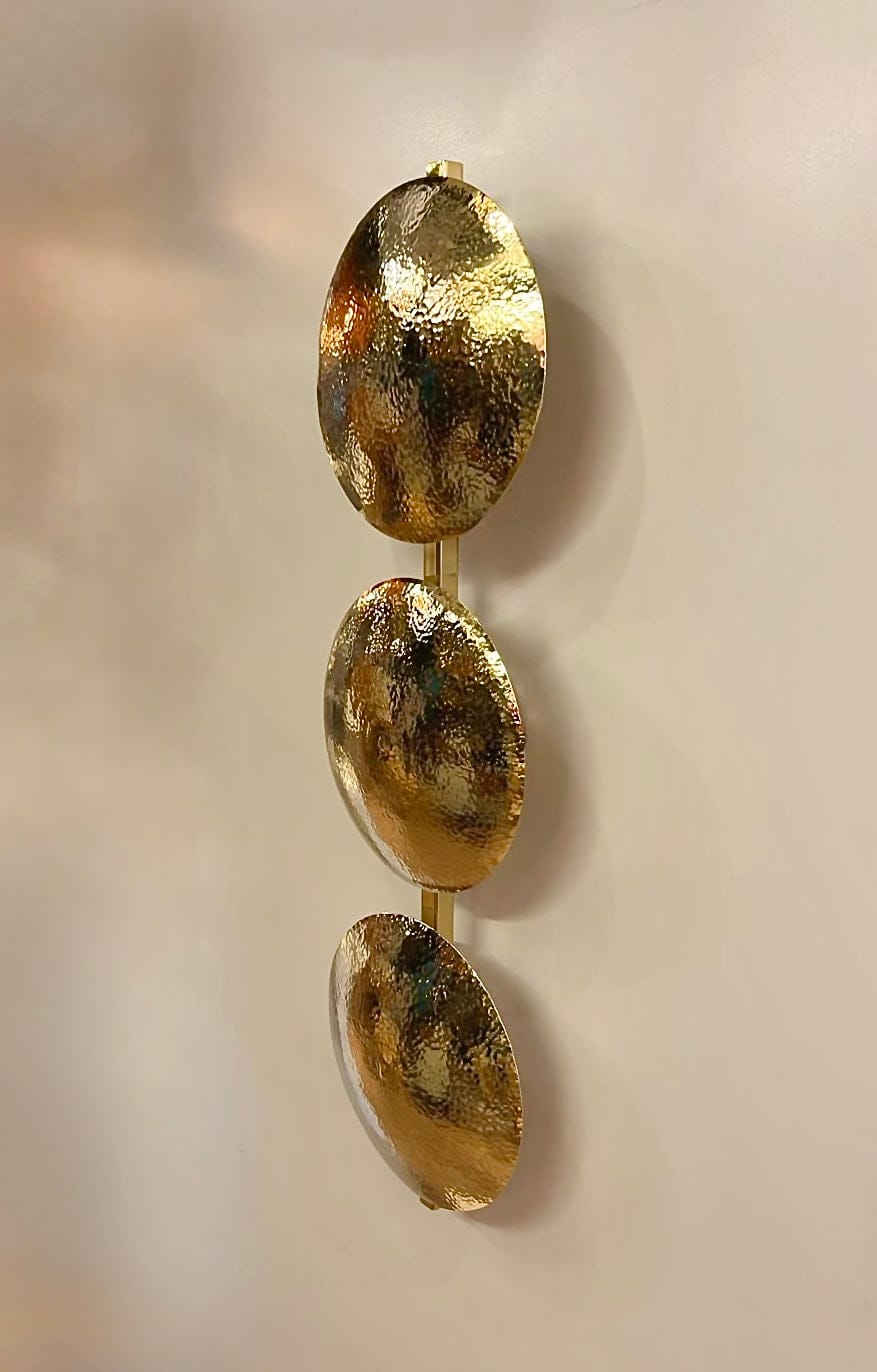 My Store KRASICI Triple Hammered Brass Wall Lighting Fixture