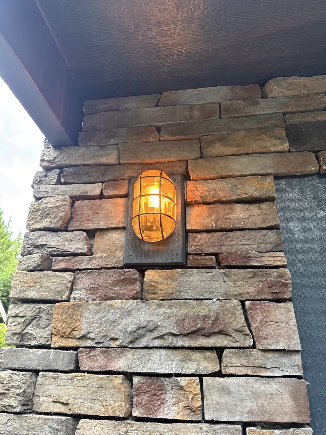 My Store LACROM SEMIFLUSH GLASS Wall Sconce - Honey