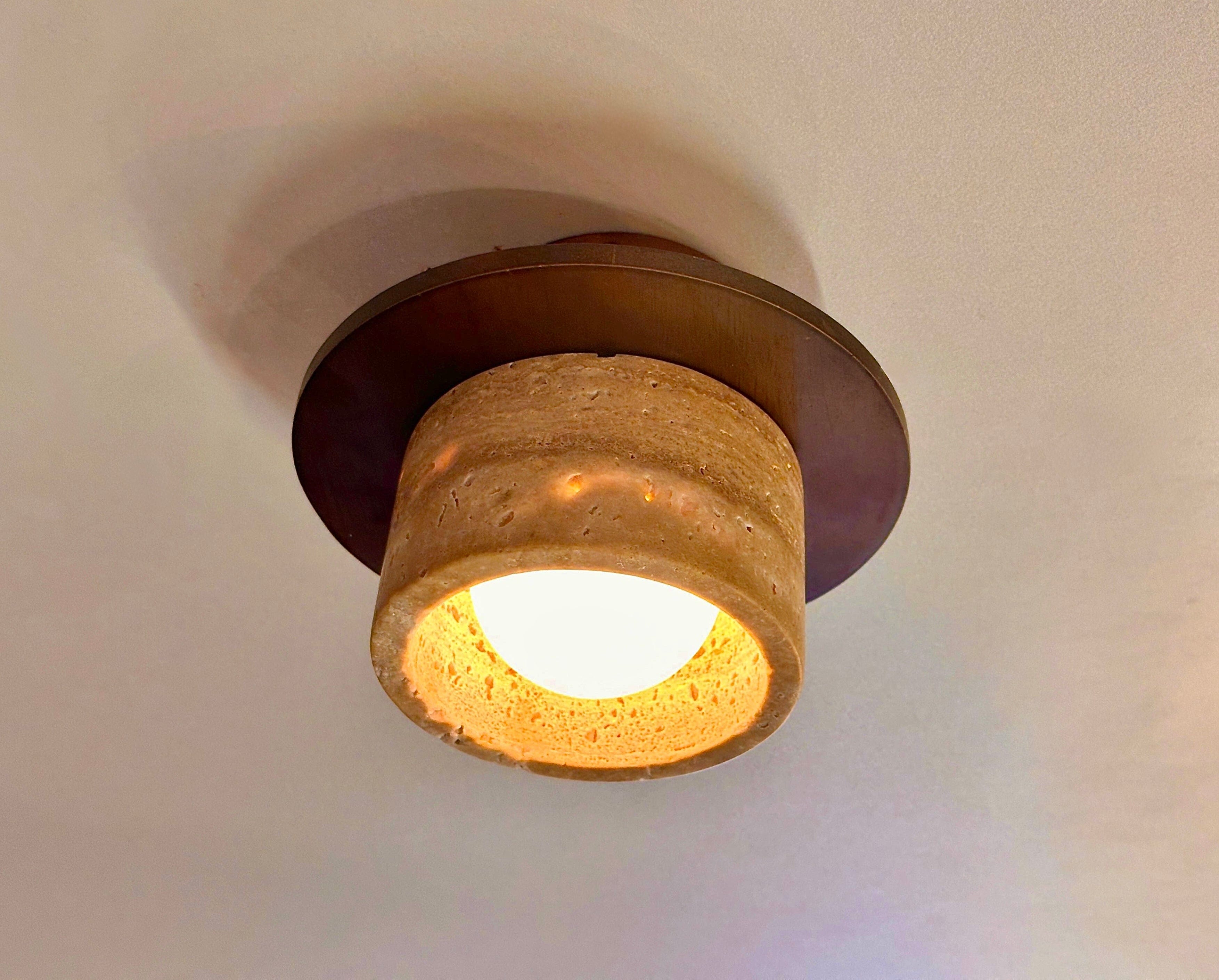 My Store LOGATEC Travertine Ceiling Fixture