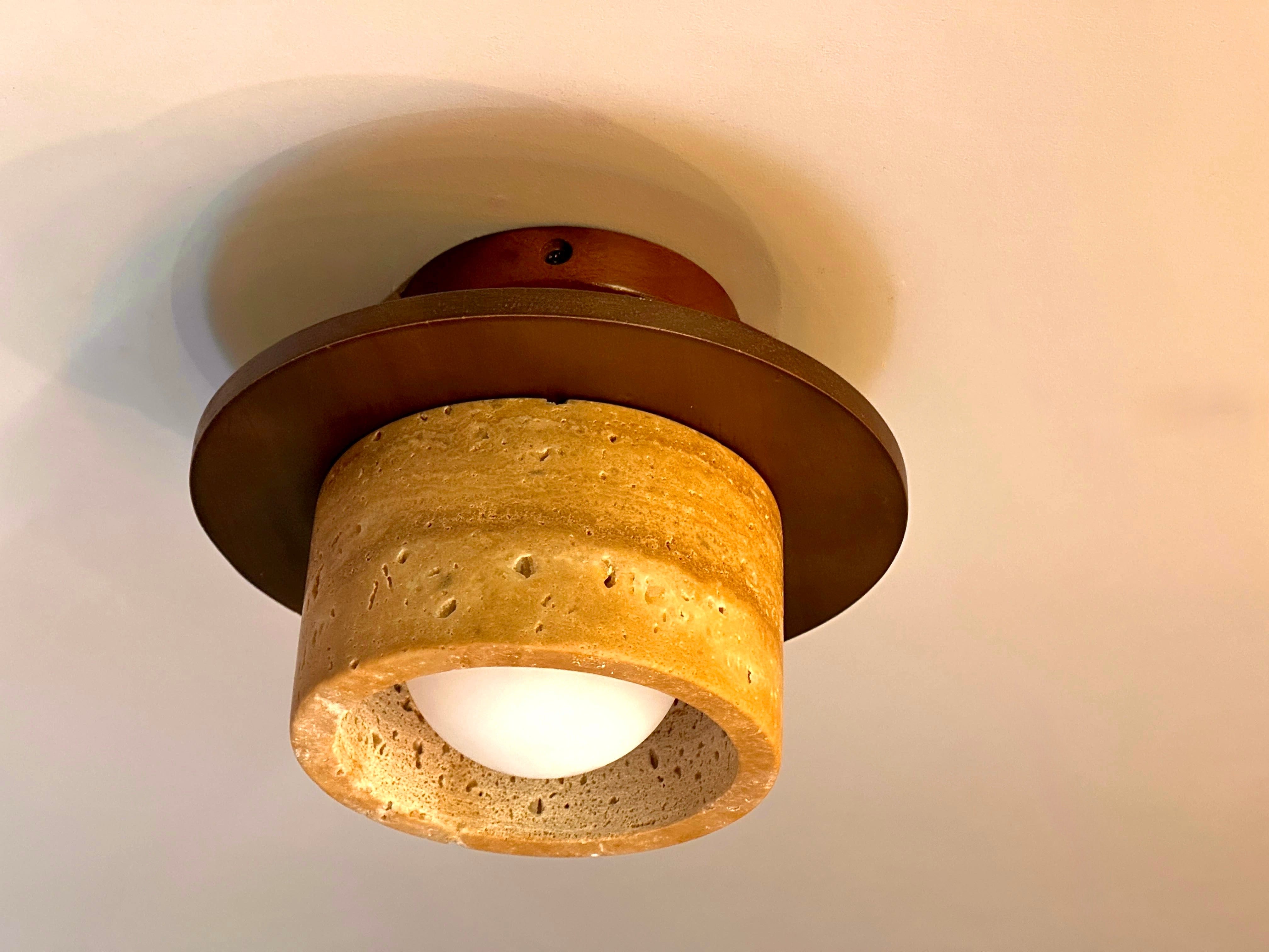 My Store LOGATEC Travertine Ceiling Fixture
