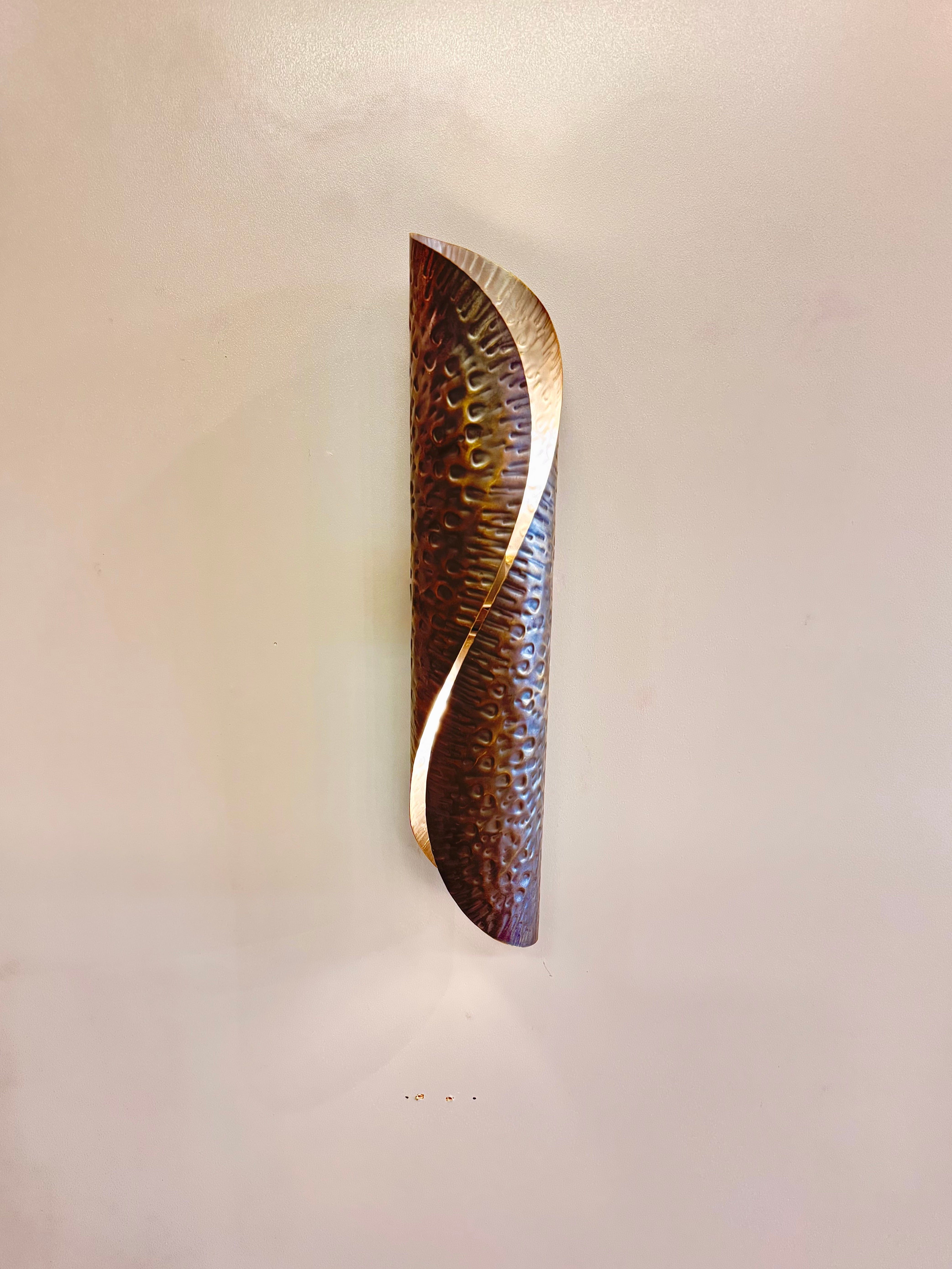 My Store PONCE Hammered Brass Wall Sconce