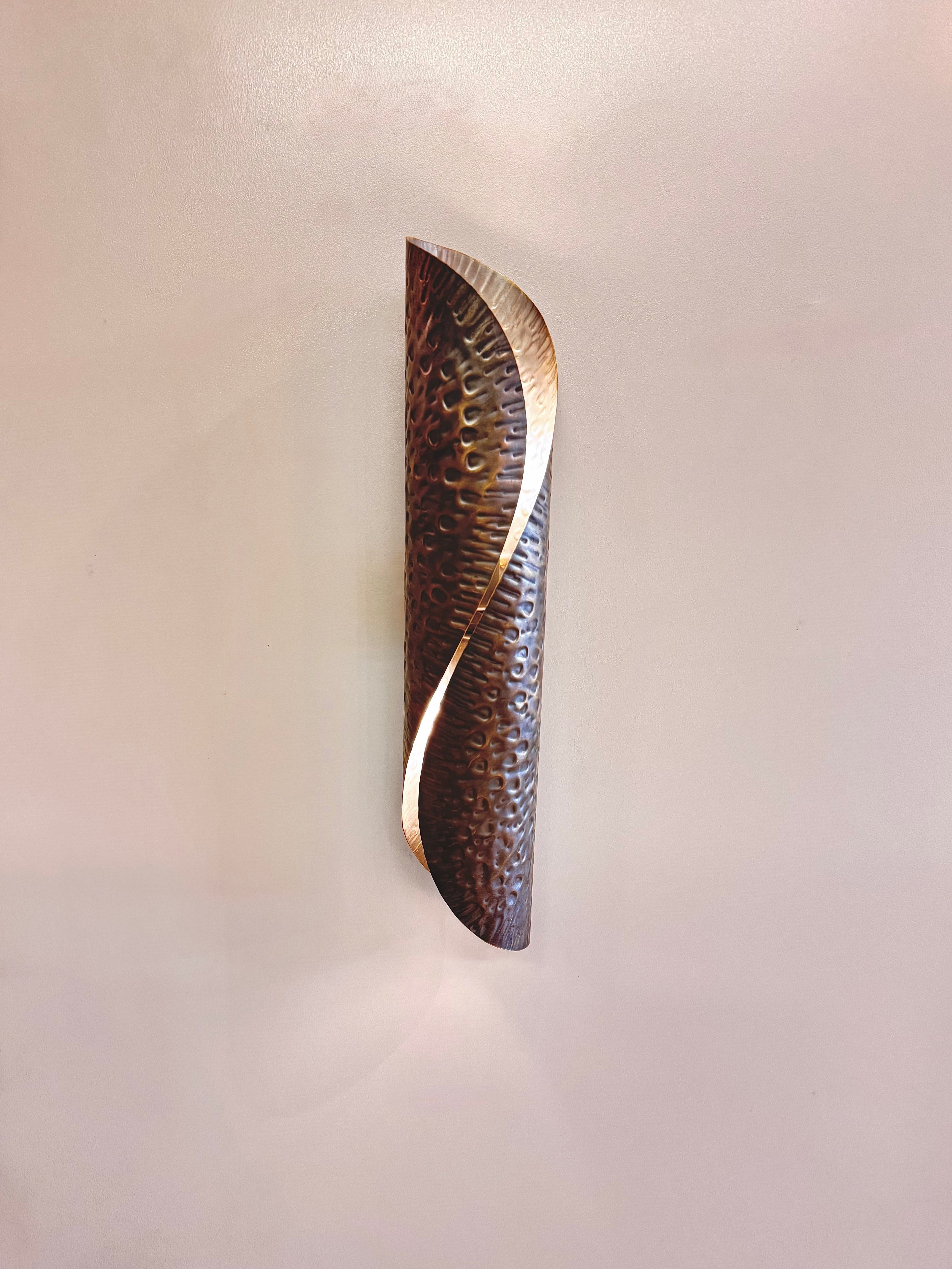 My Store PONCE Hammered Brass Wall Sconce