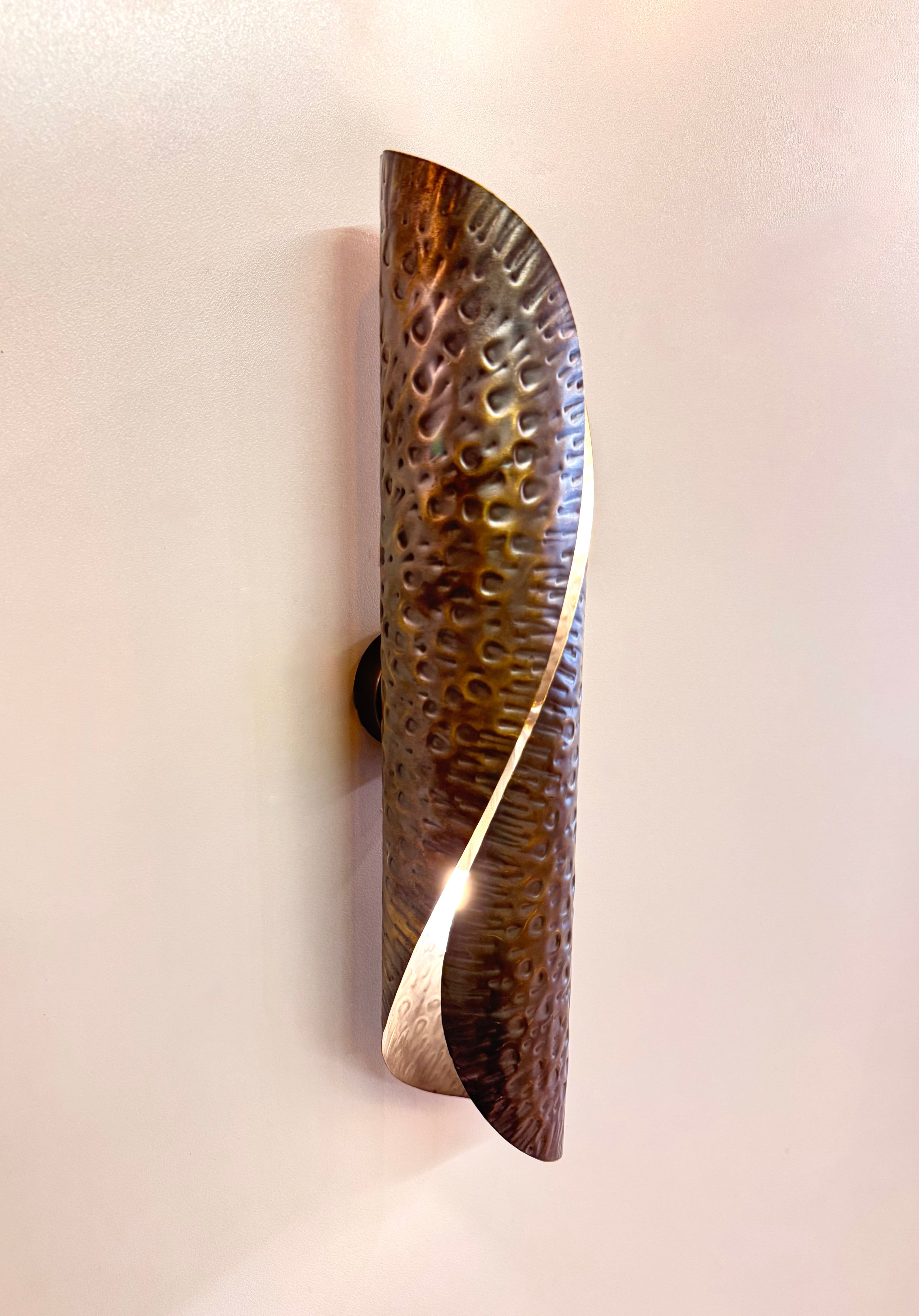 My Store PONCE Hammered Brass Wall Sconce