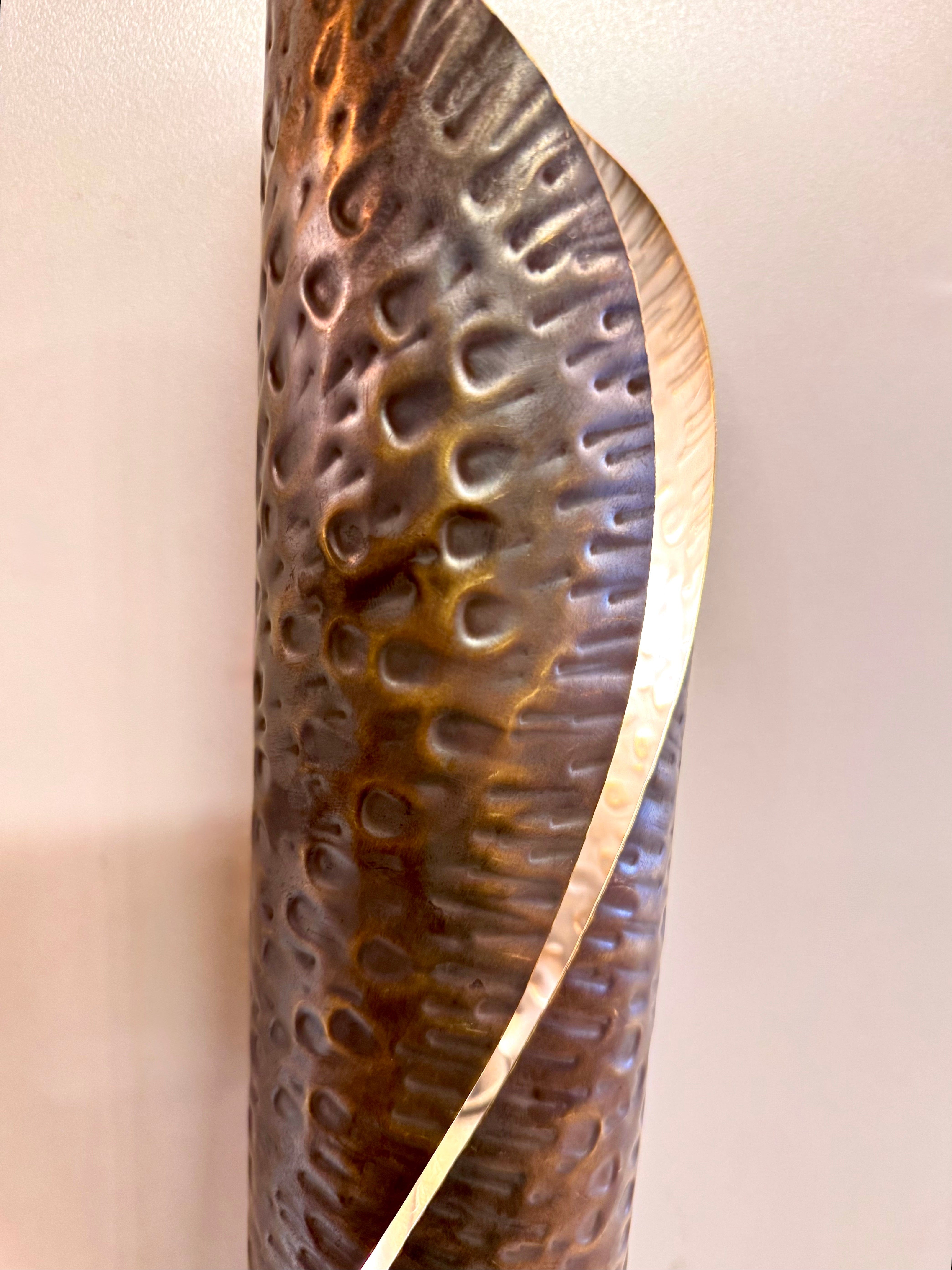 My Store PONCE Hammered Brass Wall Sconce