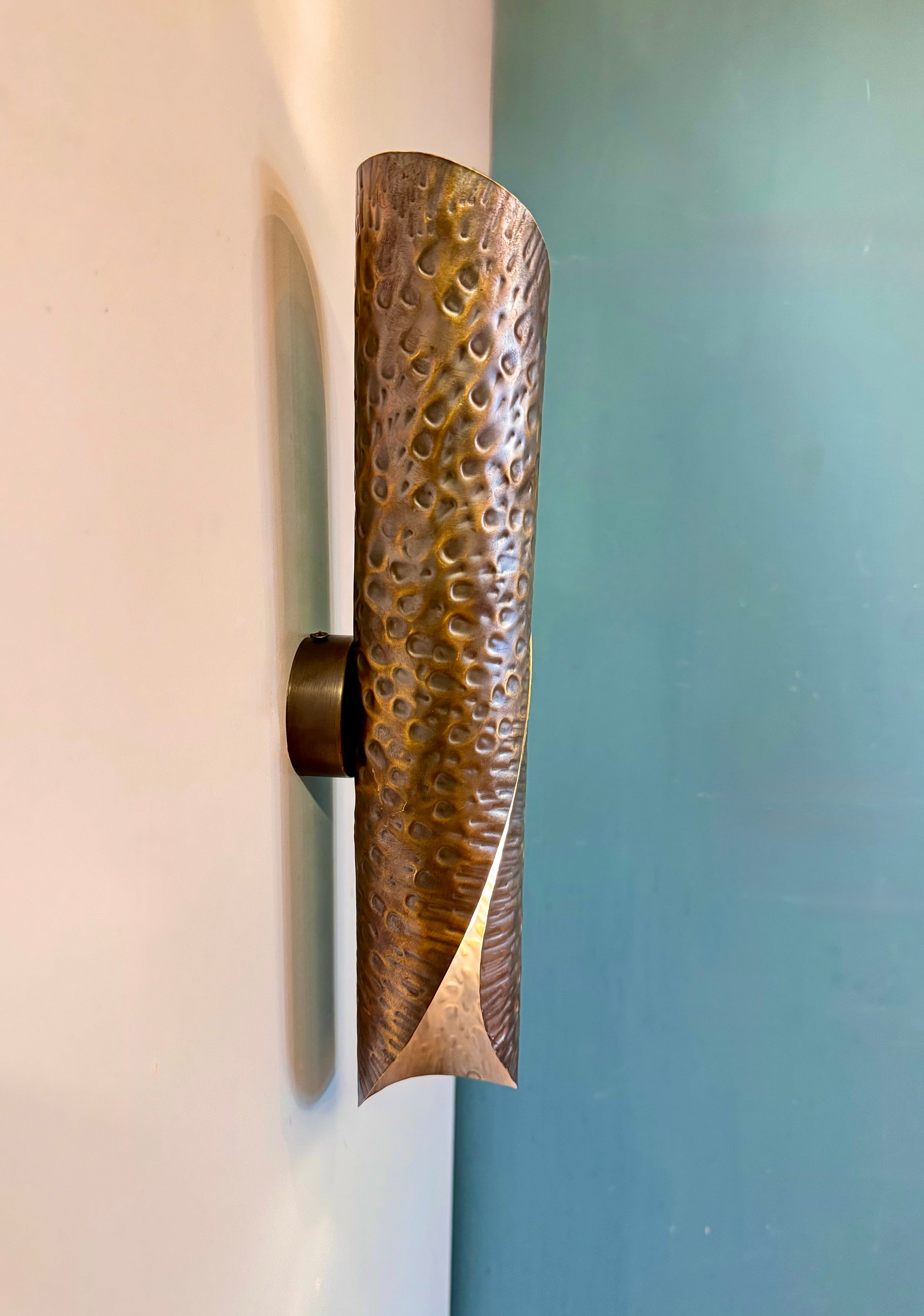 My Store PONCE Hammered Brass Wall Sconce