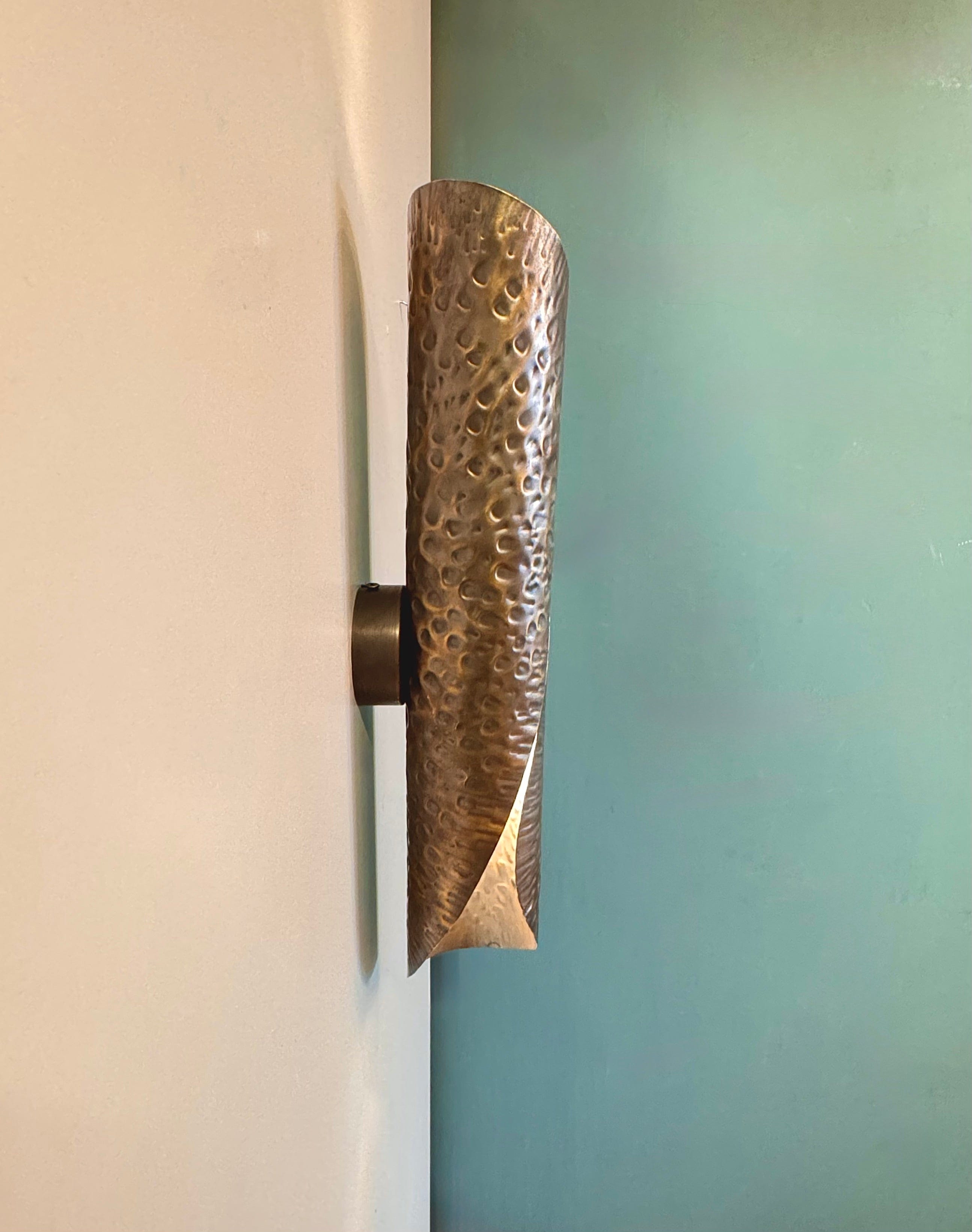 My Store PONCE Hammered Brass Wall Sconce