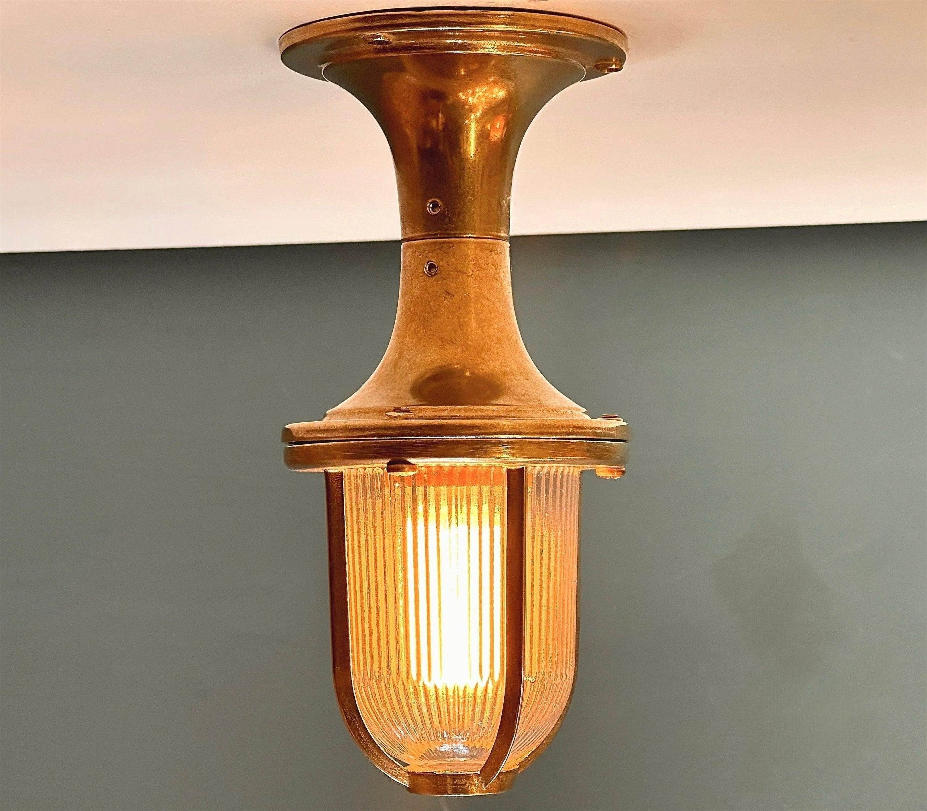 My Store Raw Brass MEGALO MINI Ceiling Nautical Fixture