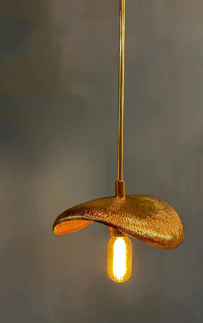 PALMA Small Pendant - Hammered Brass Pendant