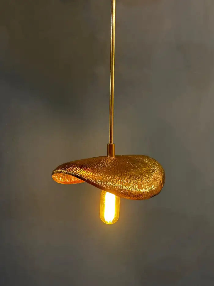 PALMA Small Pendant - Hammered Brass Pendant