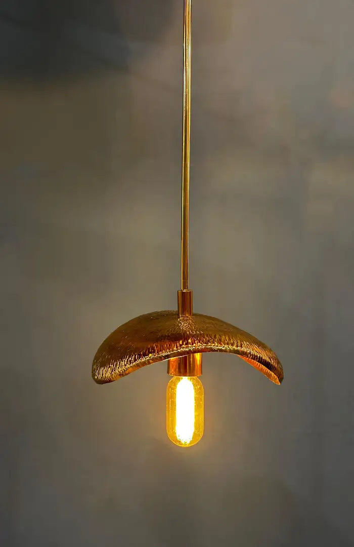 PALMA Small Pendant - Hammered Brass Pendant