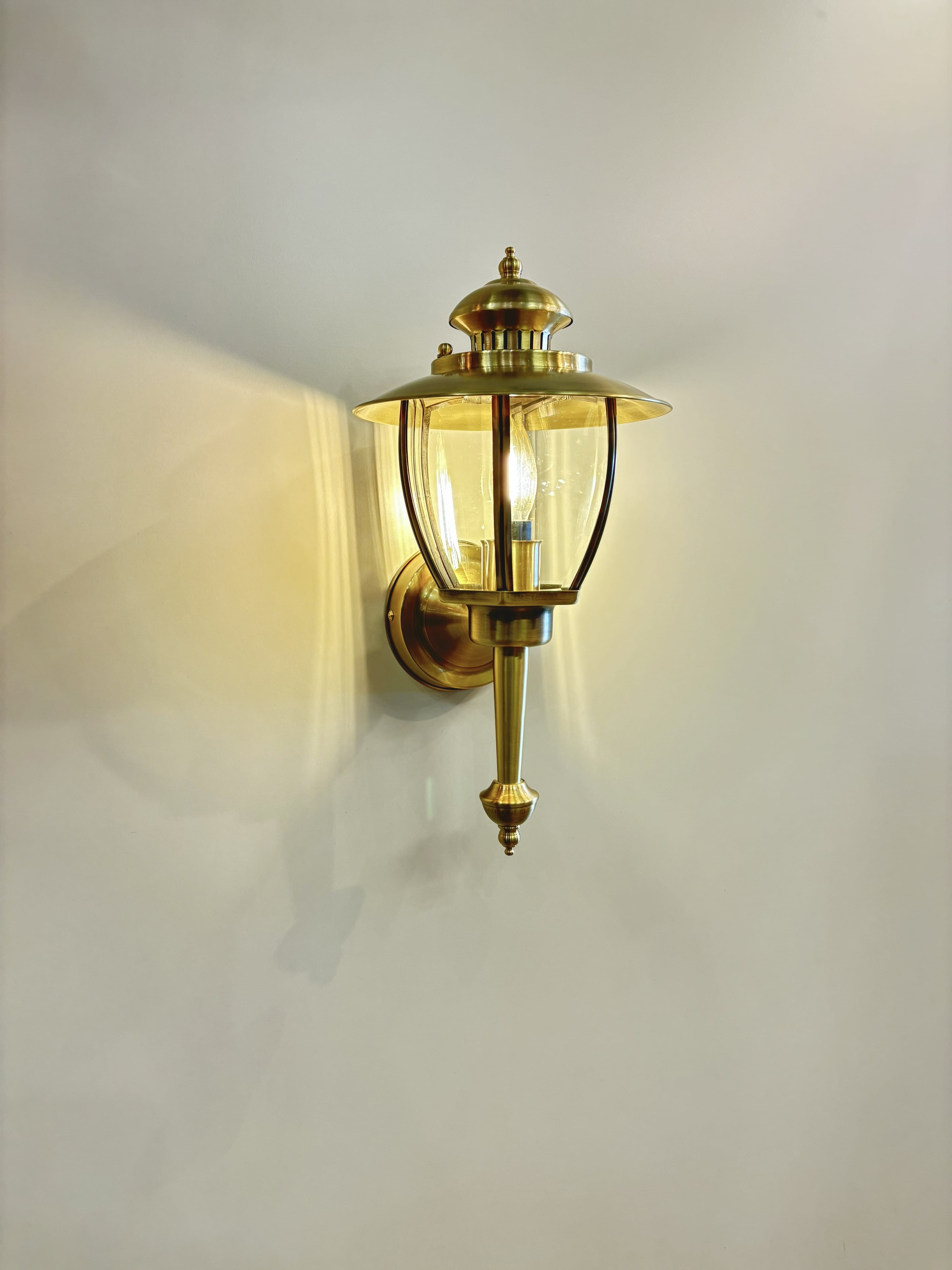 Arel Lighting ALGINET Handmade Brass Outdoor Wall Sconce