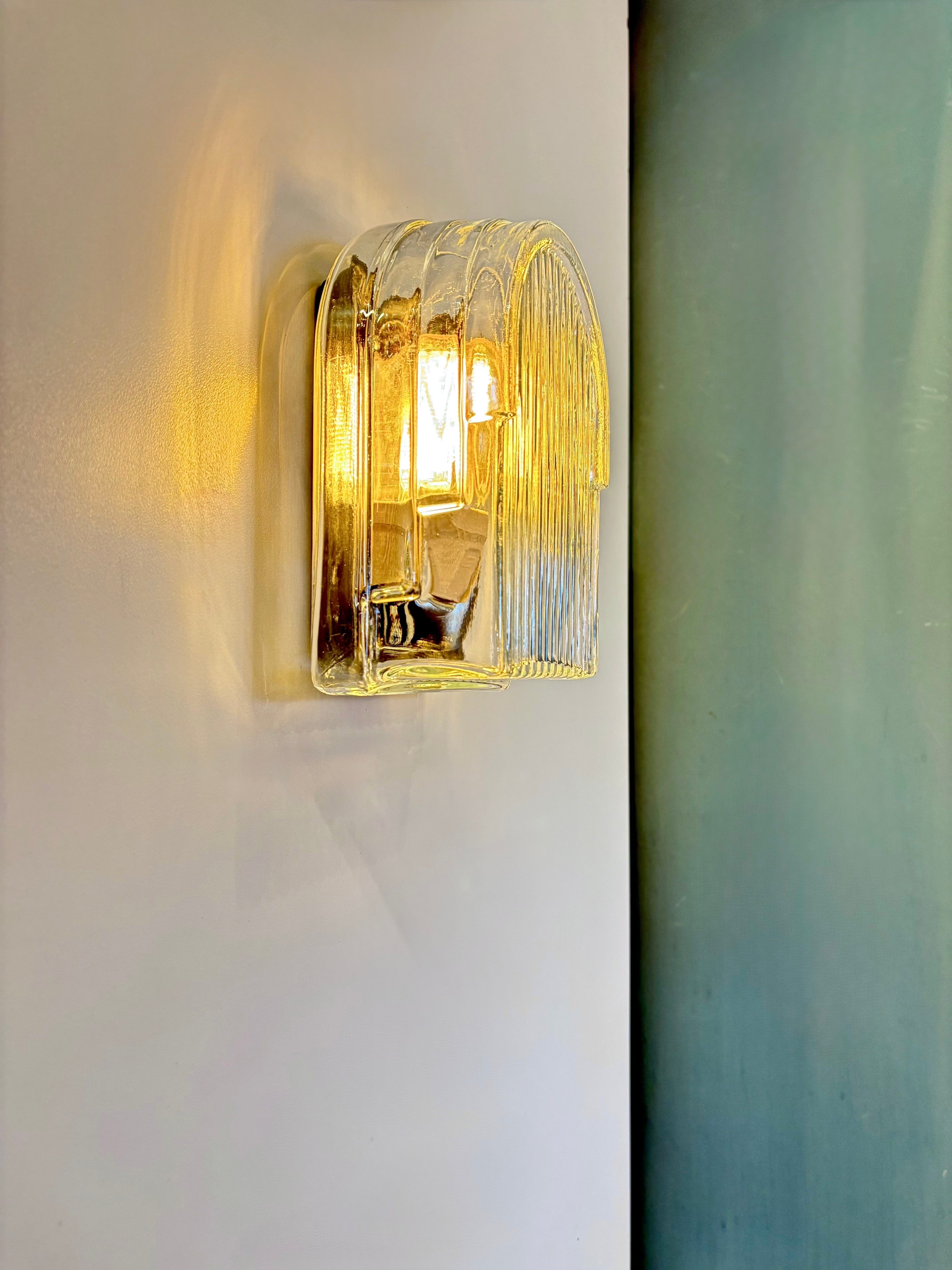 Arel Lighting ALTONA Art Deco Outdoor Wall Sconce, Warm Rectangular Glass Lighting for Exterior and Bathroom, IP44 Rated Moisture Resistant