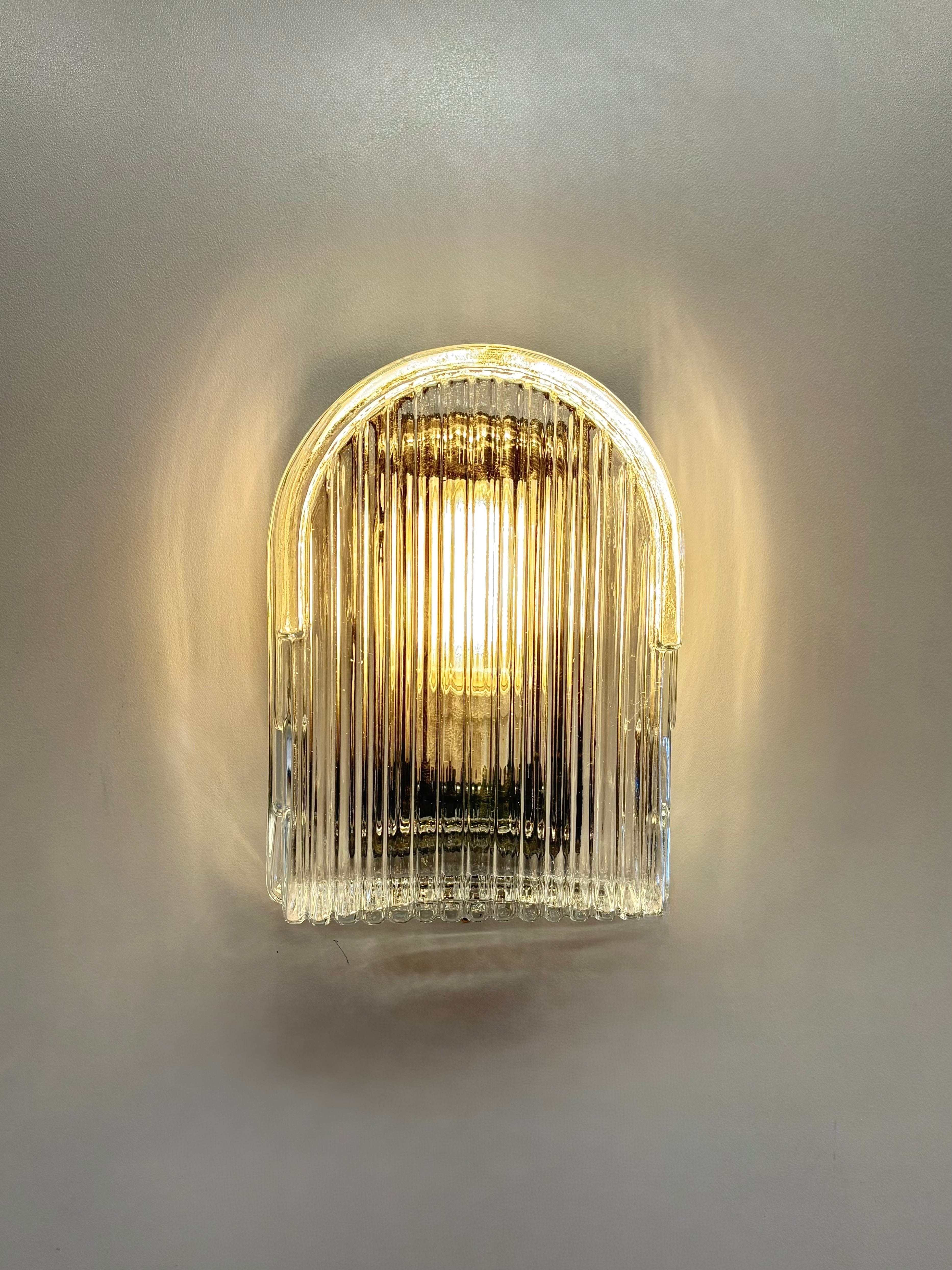 Arel Lighting ALTONA Art Deco Outdoor Wall Sconce, Warm Rectangular Glass Lighting for Exterior and Bathroom, IP44 Rated Moisture Resistant