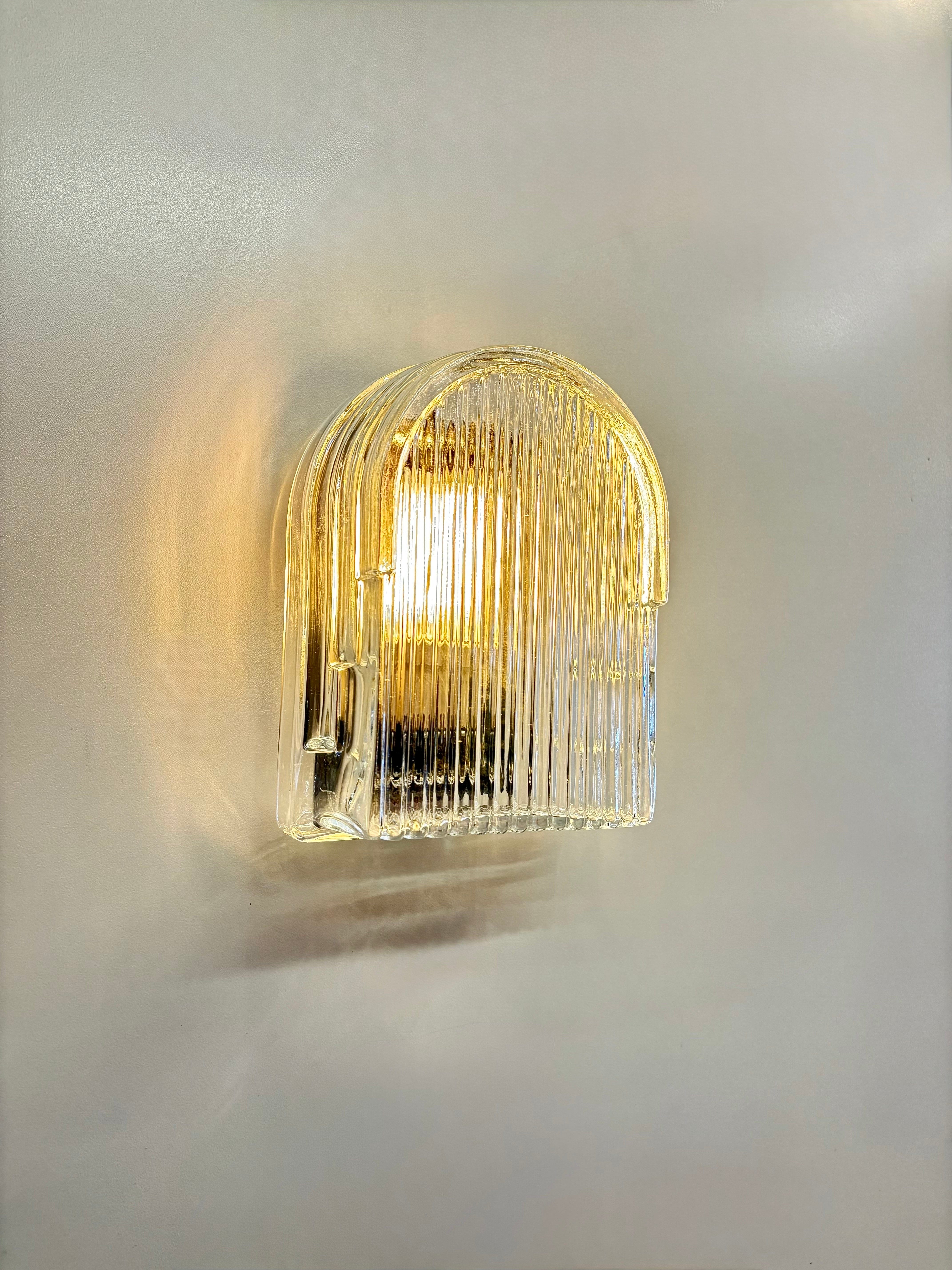 Arel Lighting ALTONA Art Deco Outdoor Wall Sconce, Warm Rectangular Glass Lighting for Exterior and Bathroom, IP44 Rated Moisture Resistant