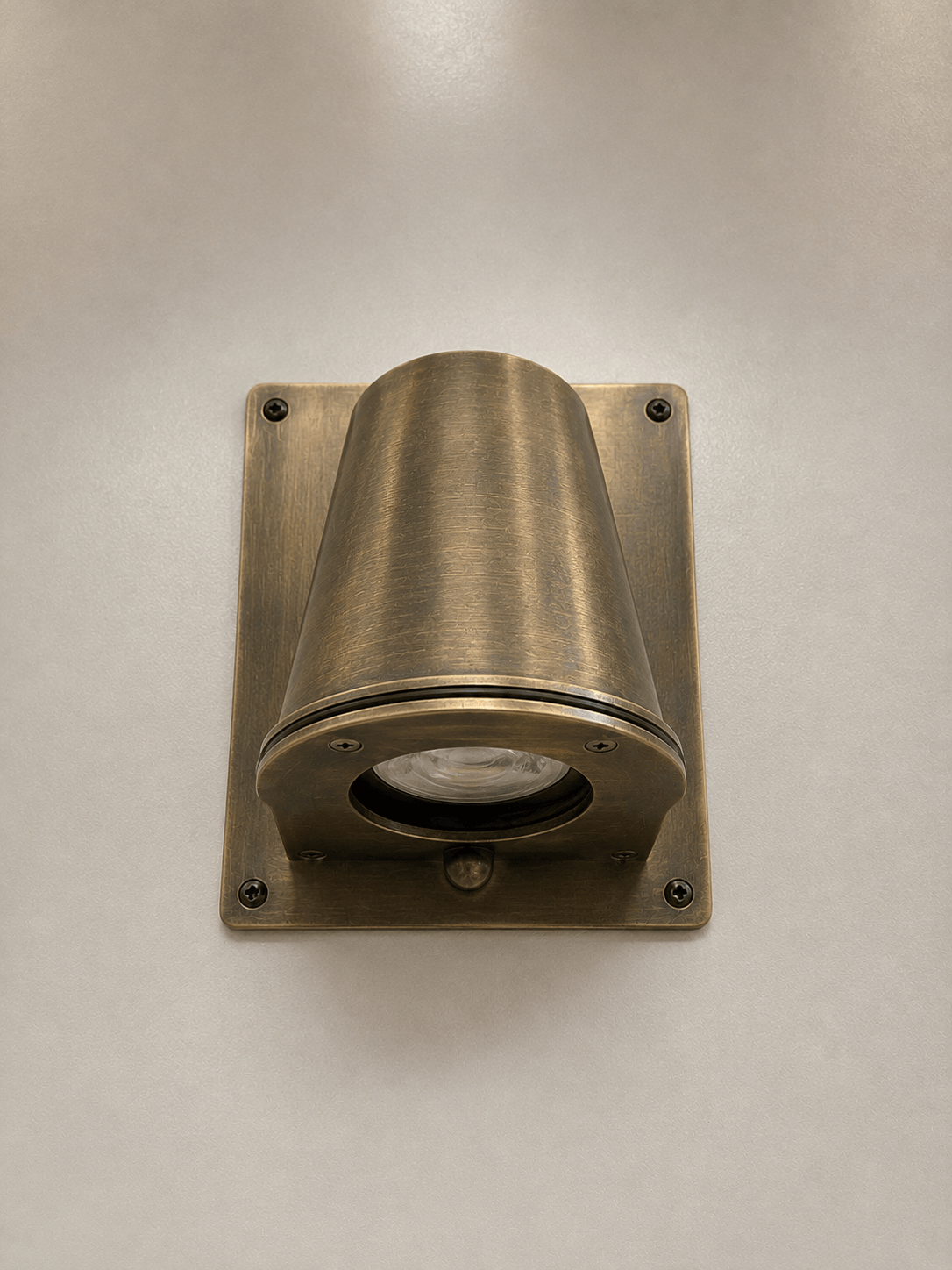 Arel Lighting Antique Brass BALACIA RECT Outdoor Brass Casting Wall Sconce