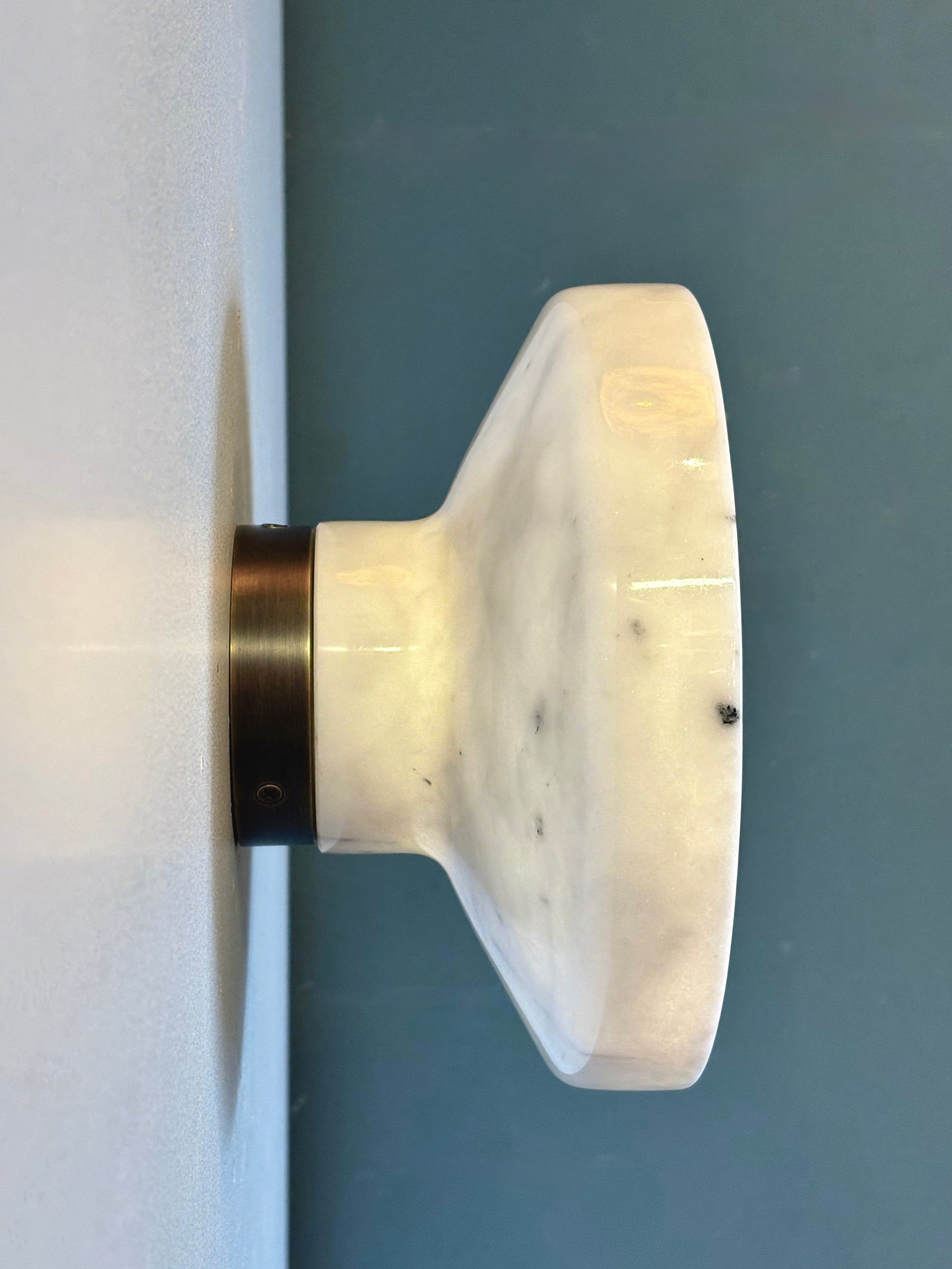 Arel Lighting Antique Brass CRAIOVA Marble Sconce