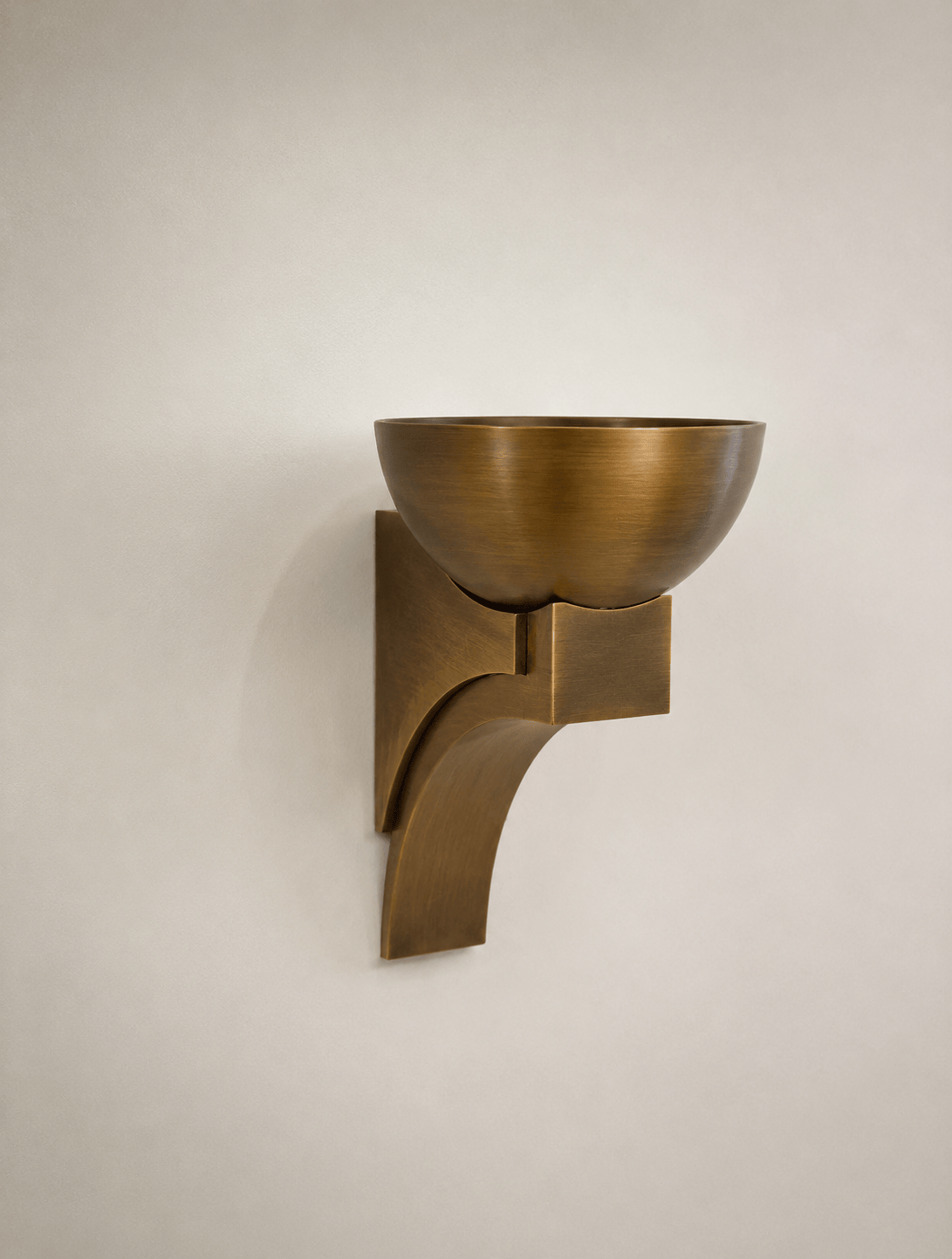 Arel Lighting Antique Brass / With ROSKO II Art Deco Wall Sconce
