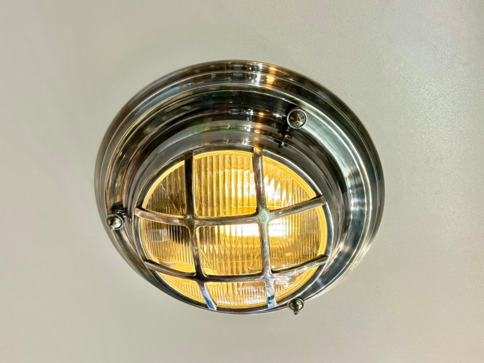 Arel Lighting Antique Silver AQUILO Brass Nautical Ceiling Light