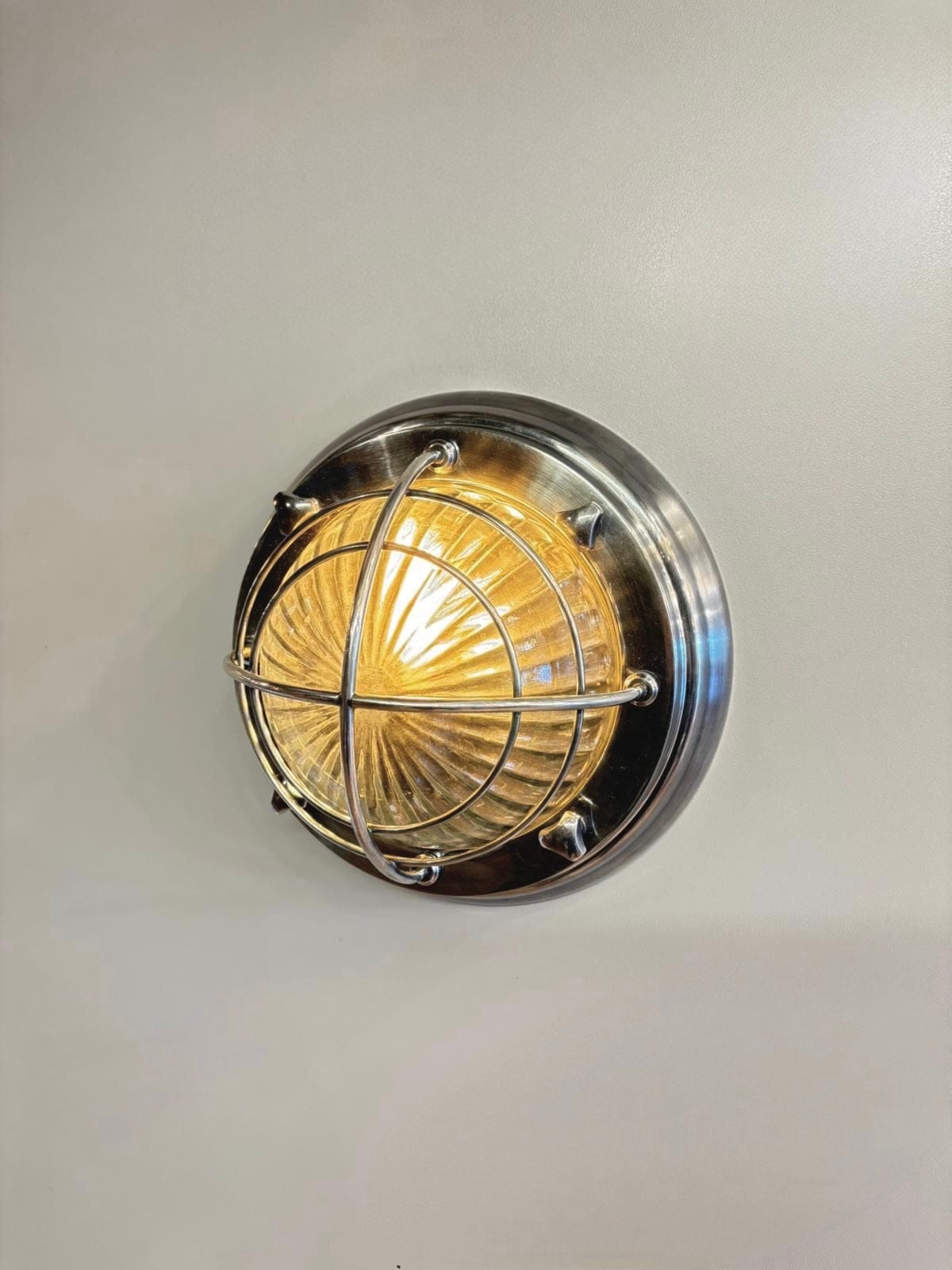 Arel Lighting Antique Silver CALITRI Brass Nautical Ceiling Light