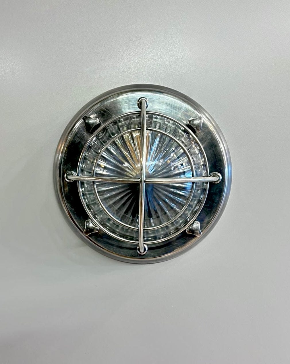 Arel Lighting Antique Silver CALITRI Brass Nautical Ceiling Light