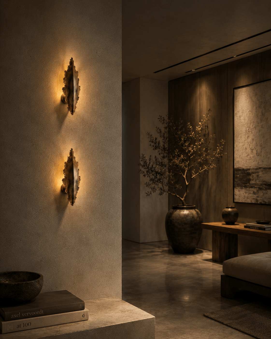 Arel Lighting AUGSBURG Brass Wall Sconce