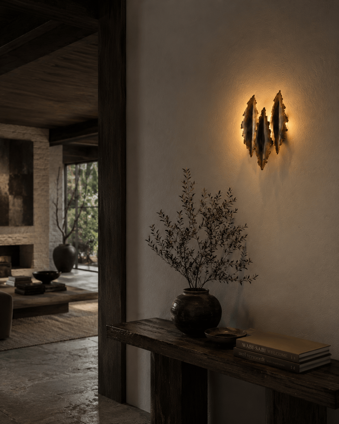 Arel Lighting AUGSBURG Triple Brass Wall Sconce