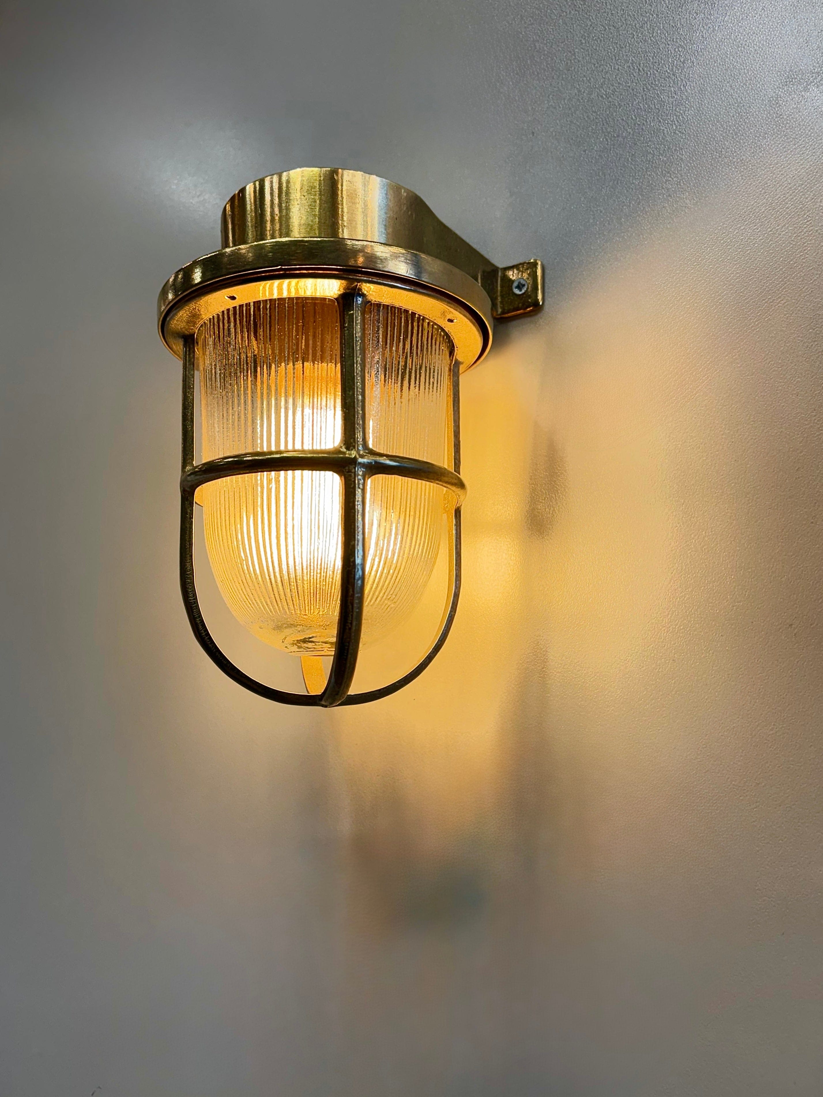 Arel Lighting BACENO MEDIUM Brass Nautical Wall Sconce