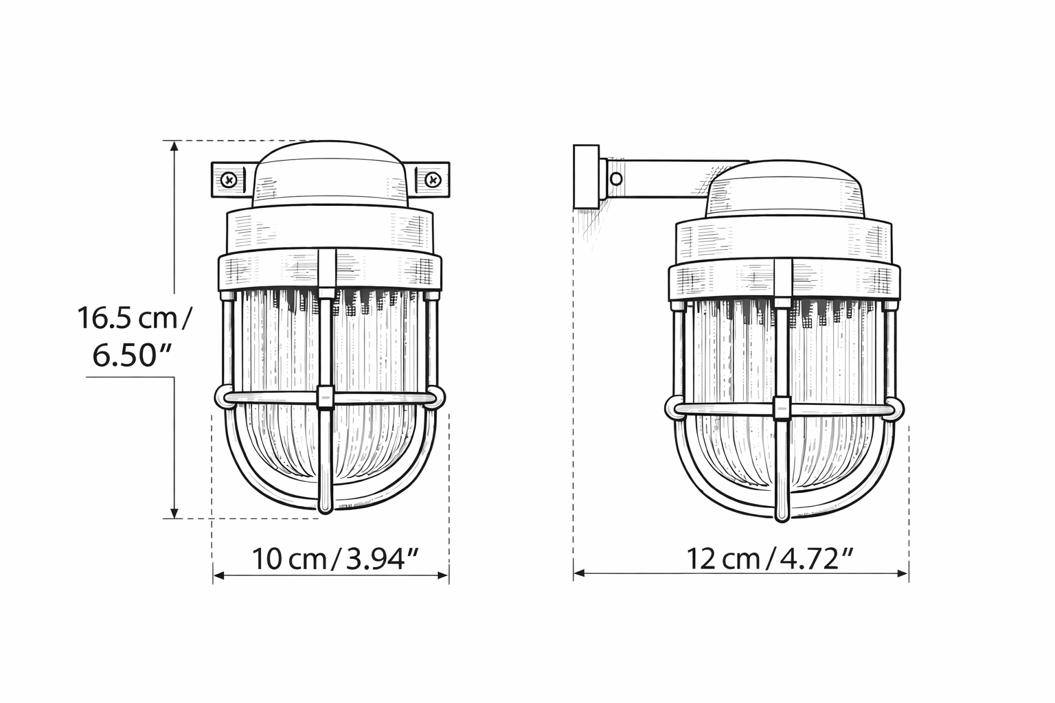 Arel Lighting BACENO MINI Brass Nautical Wall Sconce